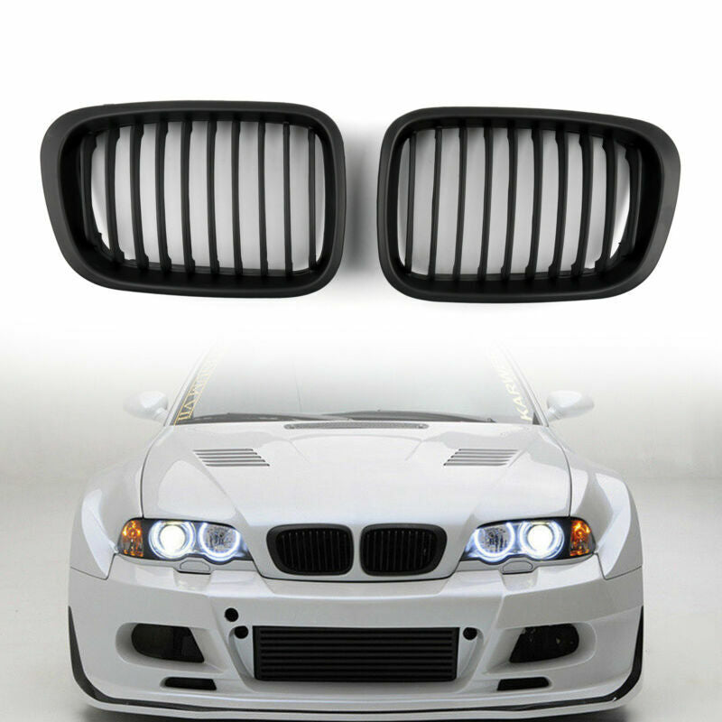 Front Grille de calandre ABS Black Mesh Pour BMW E46 4D 1998-2001 3 Series