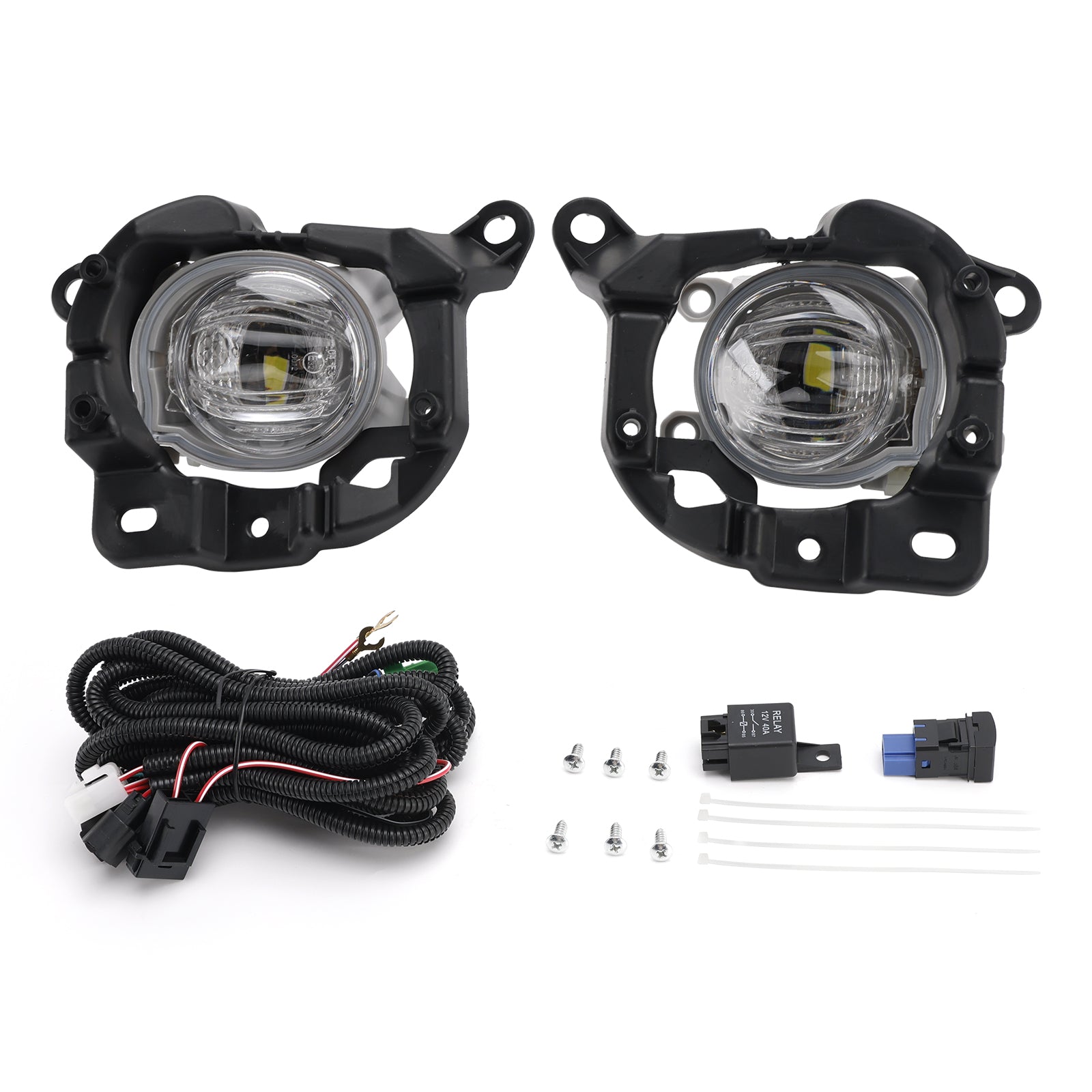 Feux antibrouillard à LED avec interrupteur pour pare-chocs (paire) pour Toyota Venza 2021-2024 (réf. TO1038271)