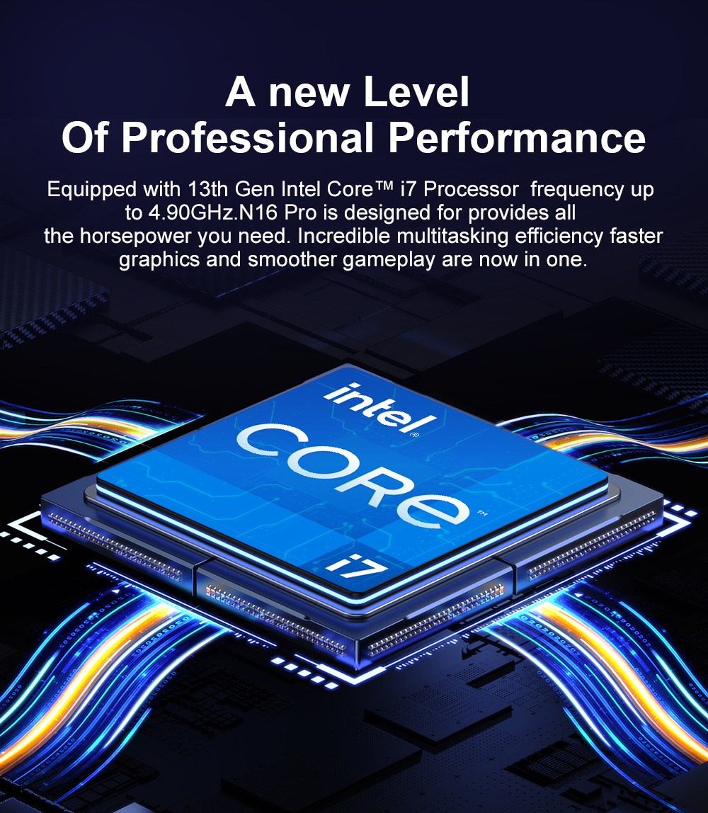 Ordinateur portable Ninkear N16 Pro 16 pouces 2 5K WiFi6 32 Go de RAM + 1 To SSD