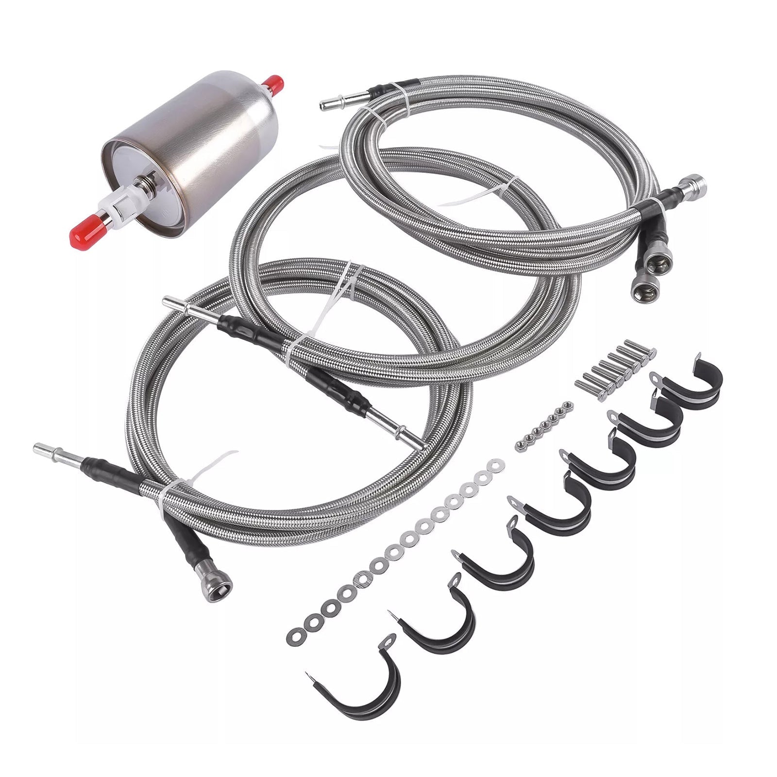 Kit tubo carburante intrecciato in acciaio inossidabile per GMC Sierra 1500 1999-2003 819-840 Correzione rapida