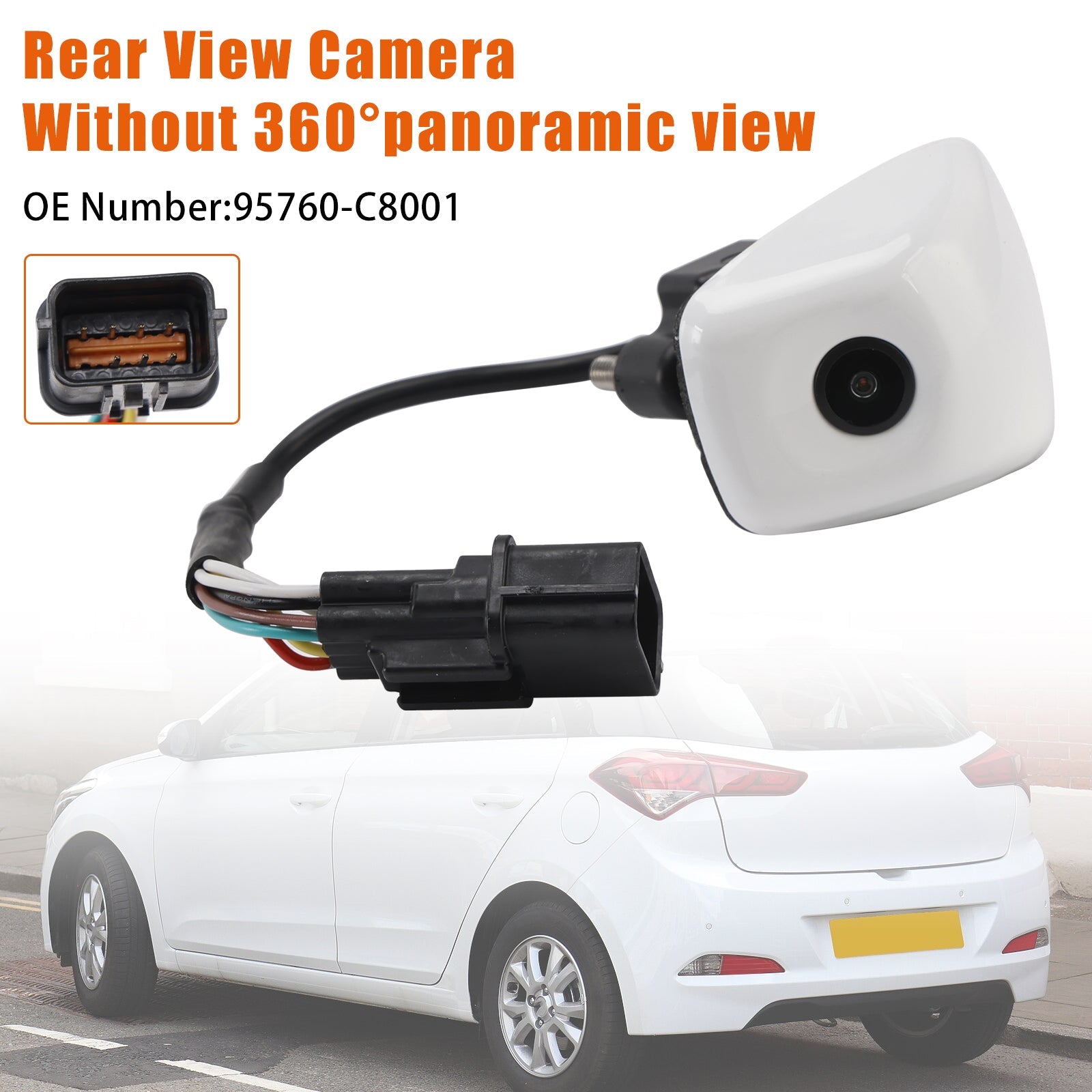 Telecamera di retromarcia bianca 95760-C8001 senza visione a 360° per Hyundai i20 2018