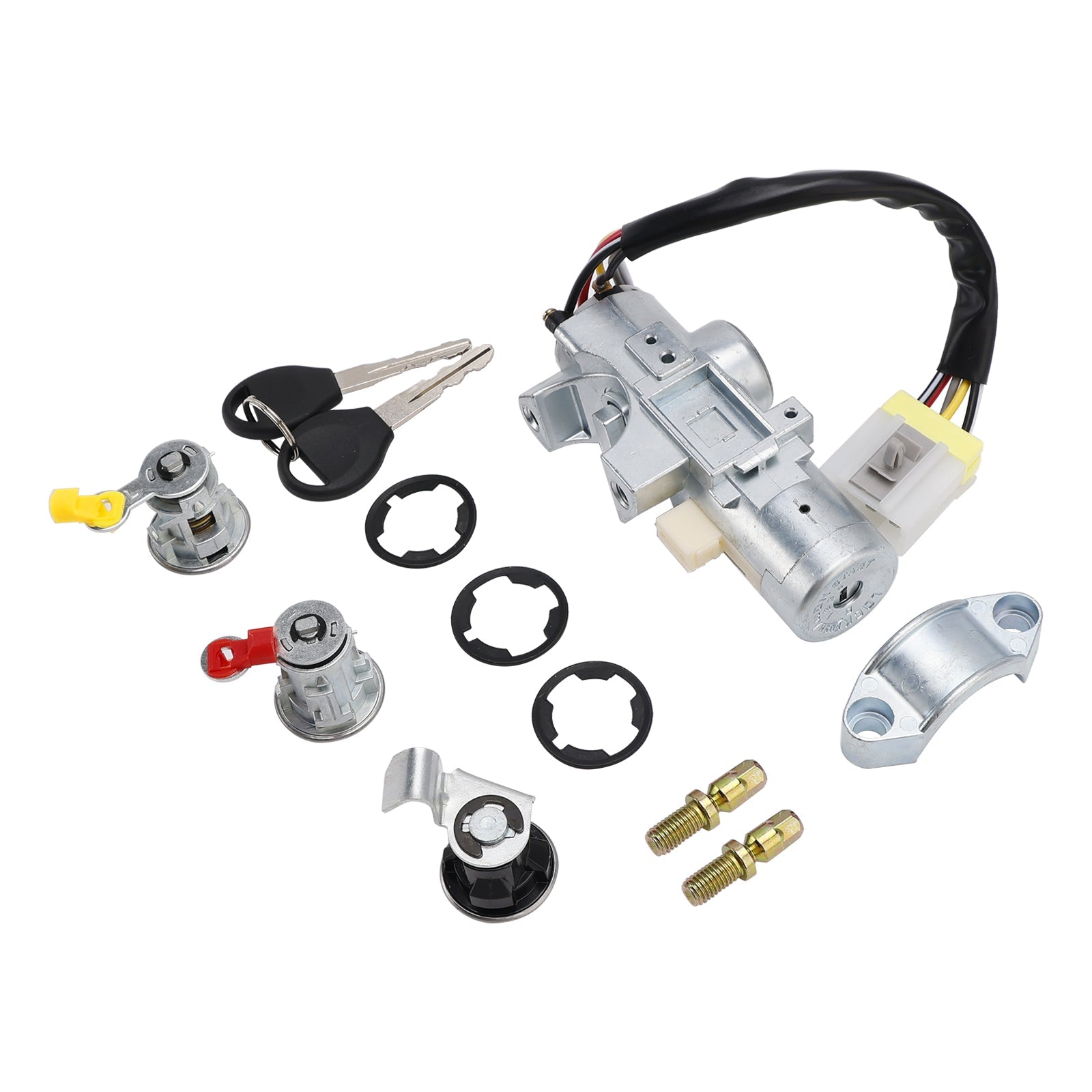 Kit de verrouillage de porte avec barillet de contact et 2 clés K9810-2S806 pour Nissan Navara D22 1997-2006