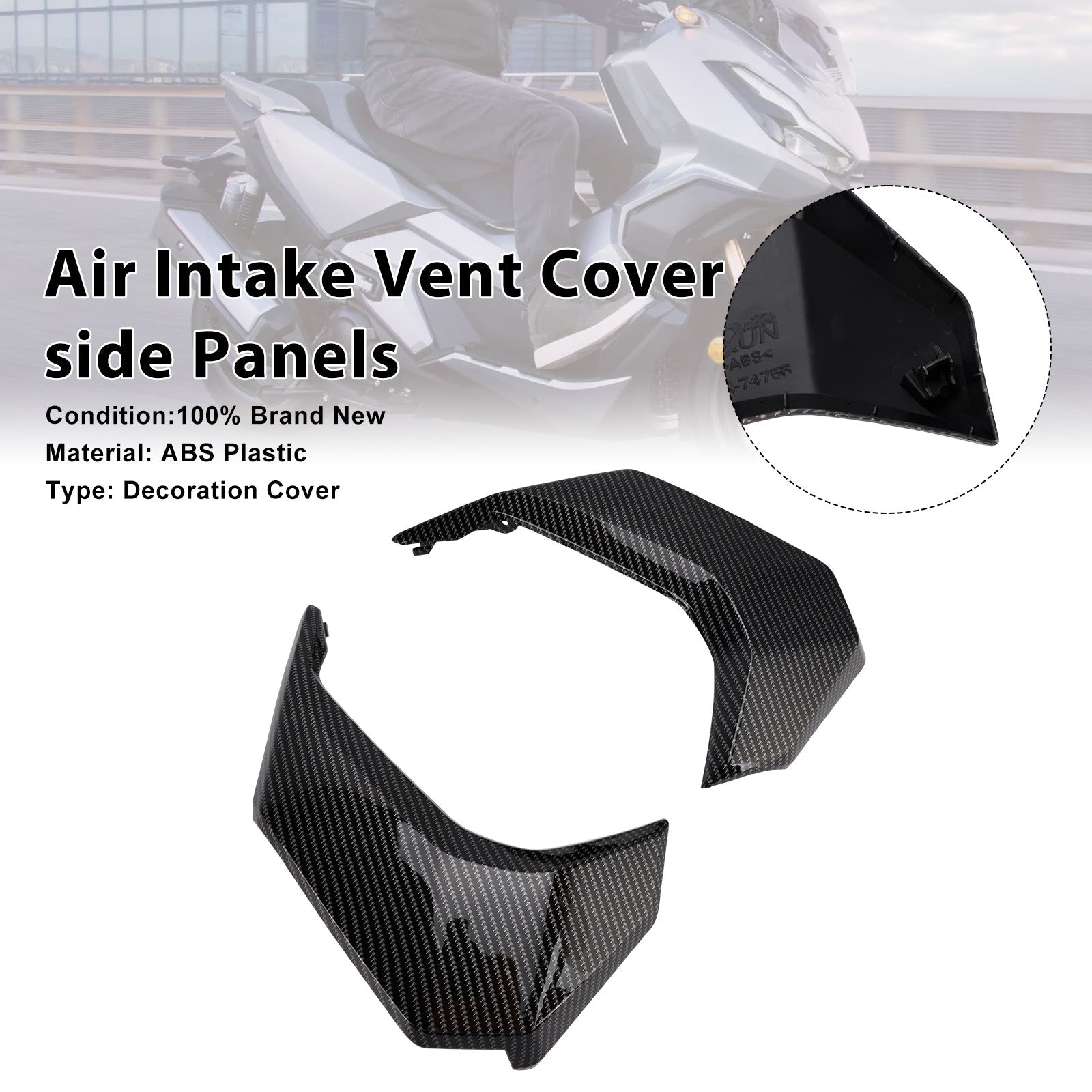 Afdekking voor luchtinlaatventilatie voor Honda ADV 350 (2022-2025) - Zijpanelen