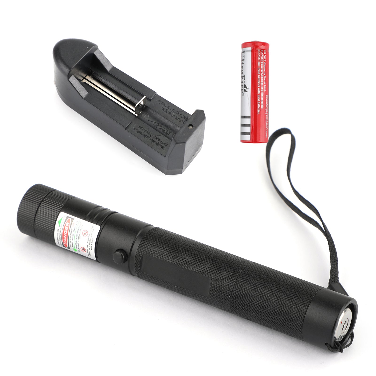 500Mile 532nm 303 Green Laser Pointer Visible Beam Light Lazer Pen+18650+Charger