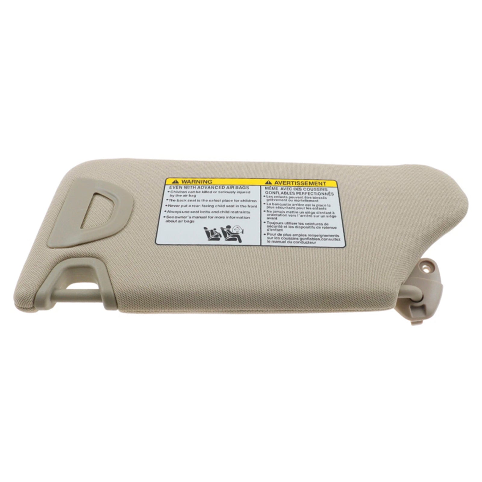 Sun visor en el lado del pasajero beige para Nissan Altima 2013-2018 964003TA2A