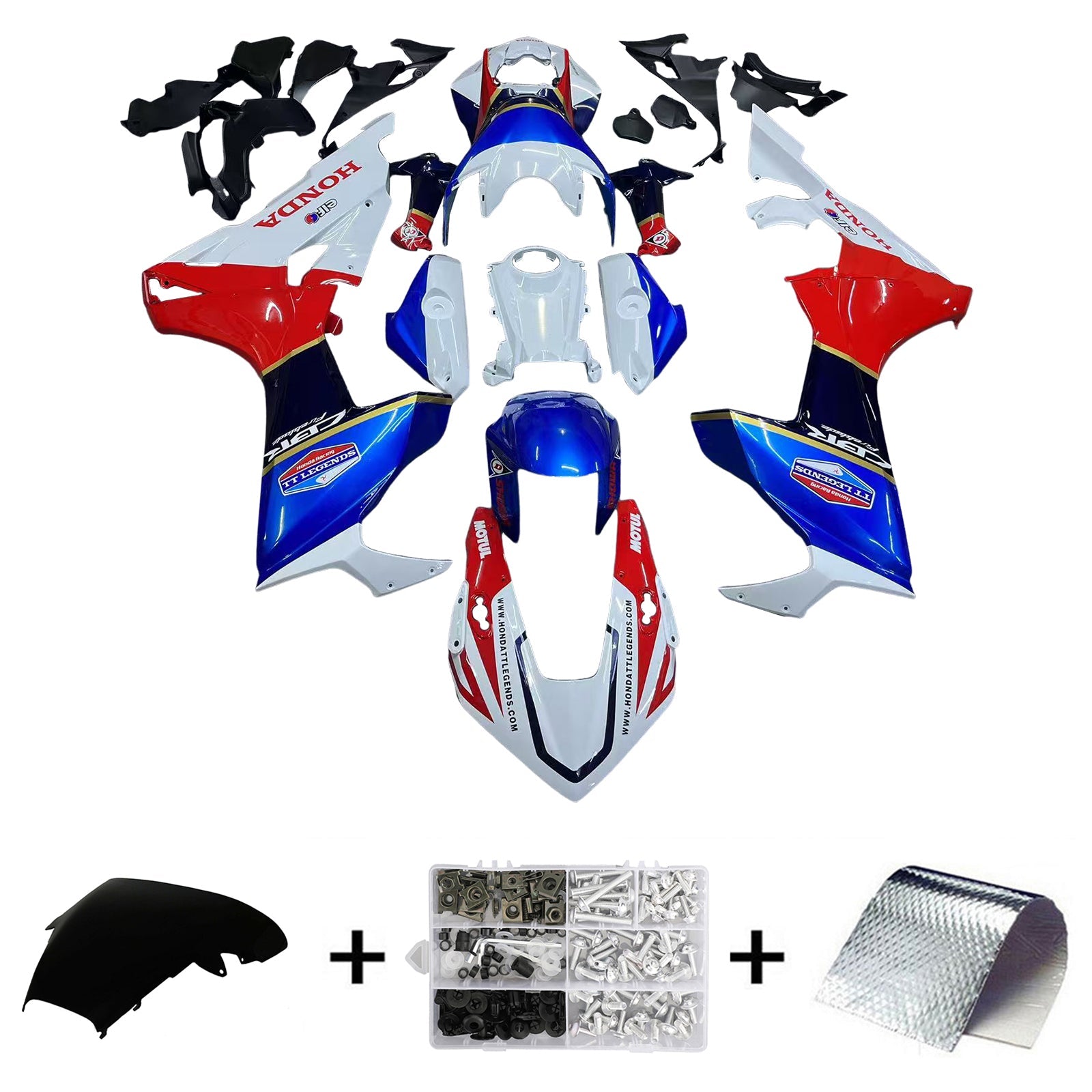 Komplet pomanjkanja, ki se vbrizga v ABS plastiko za Honda CBR1000RR-R 2020-2023