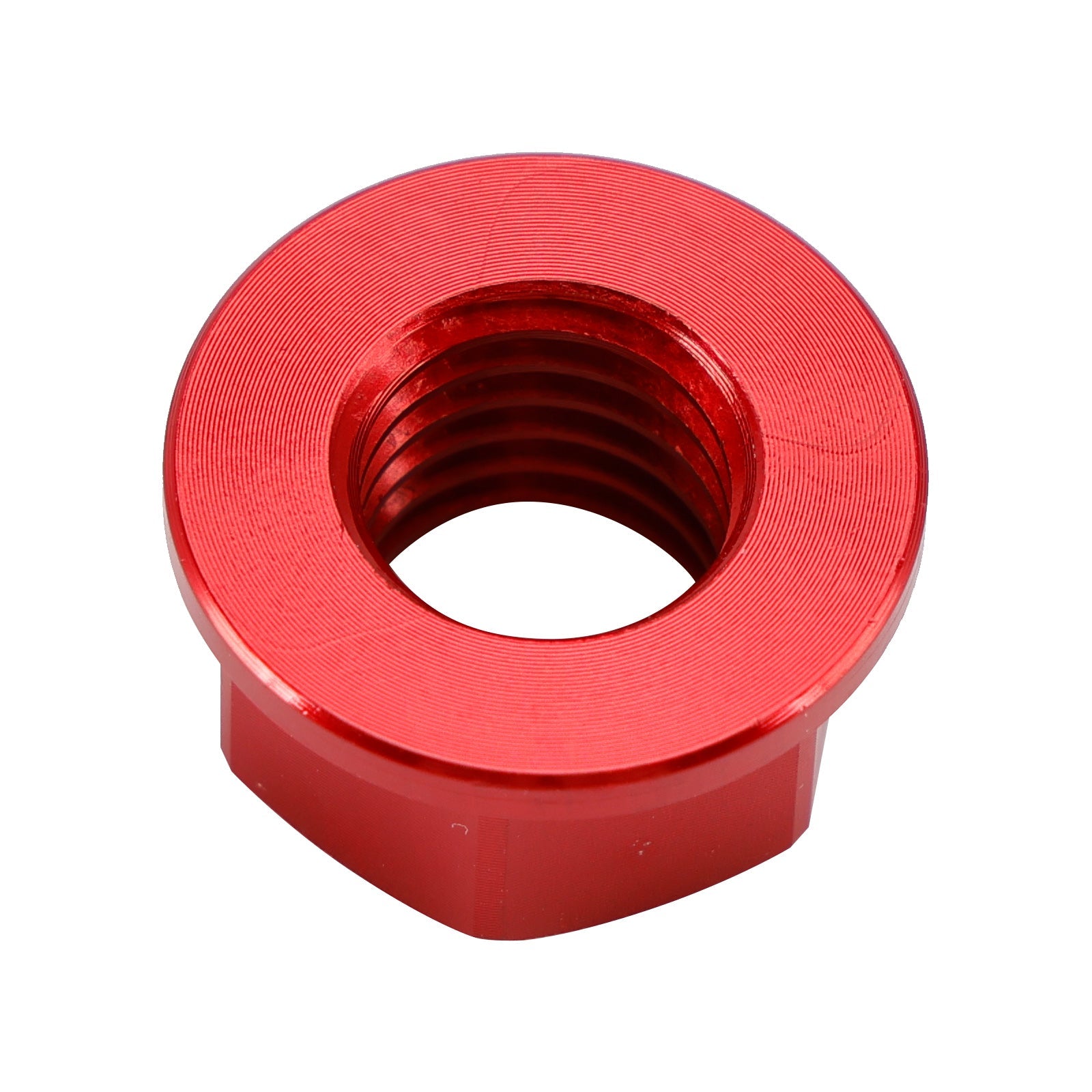 6 tuercas de brida de piñón trasero de aluminio M10 x 1,5 mm, color rojo para motocicleta