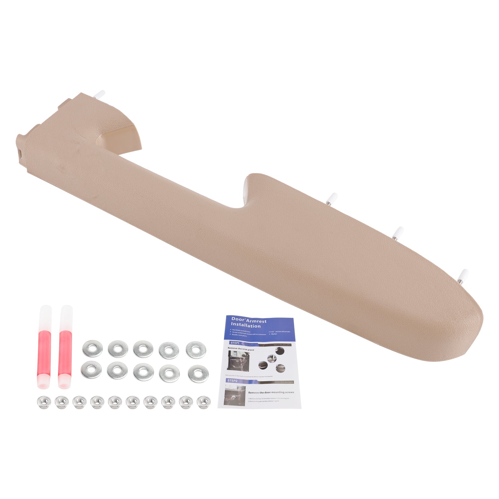 Reparatieset armsteun rechtsvoor compatibel met Chevy Silverado 1500 2500HD 2010-2014, beige kleur