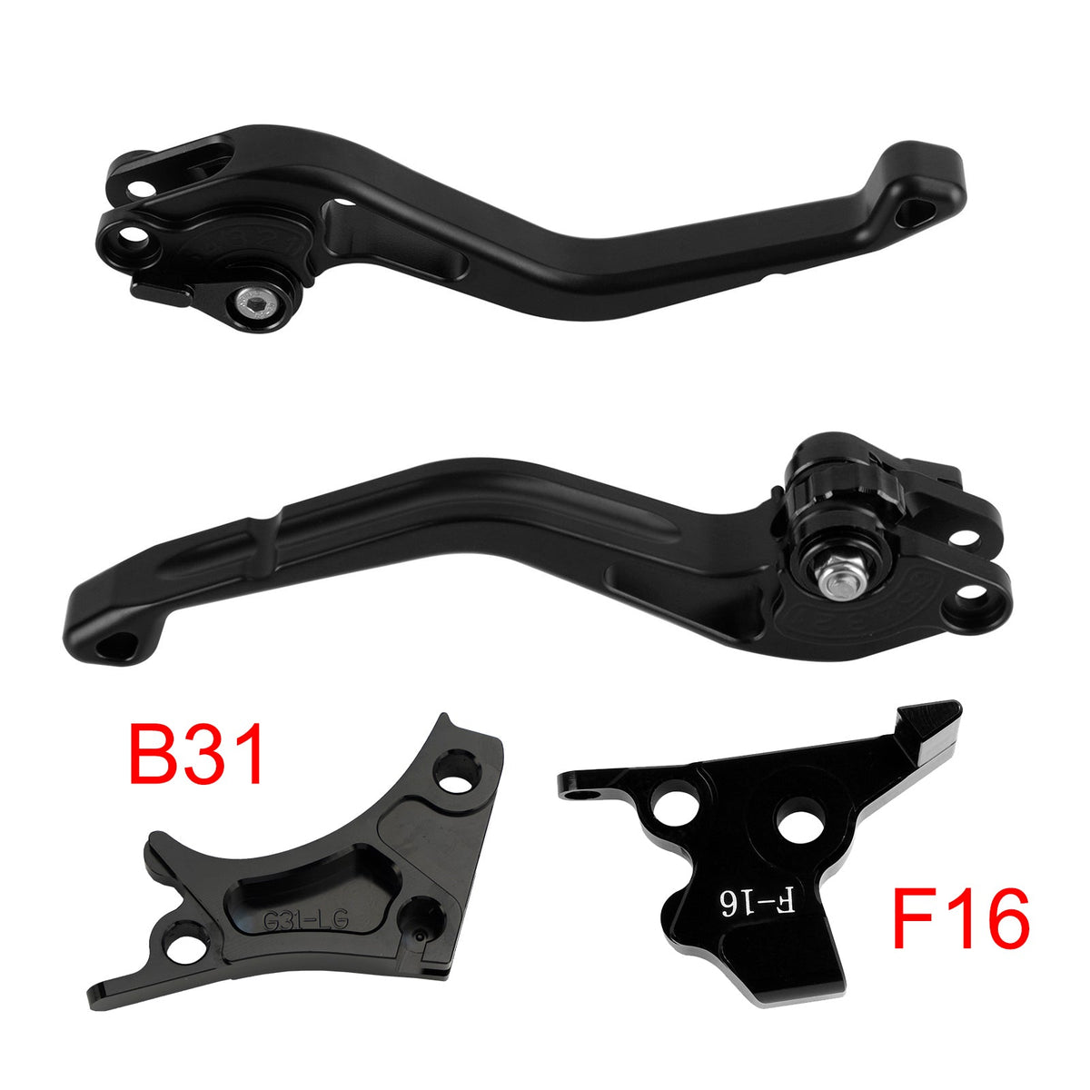 Nouveau levier de frein et d'embrayage court compatible avec BMW G310R G310GS 2017-2018 Noir