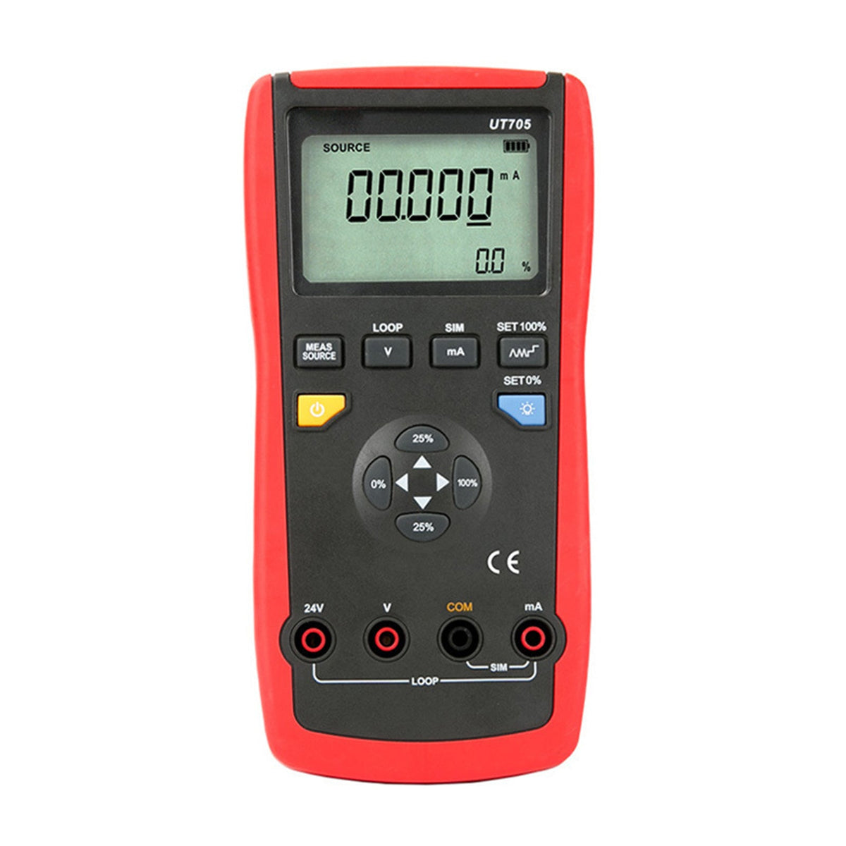 Calibrateur de boucle monofonction UT705, écran LCD rétroéclairé, tension/courant continu 24 V