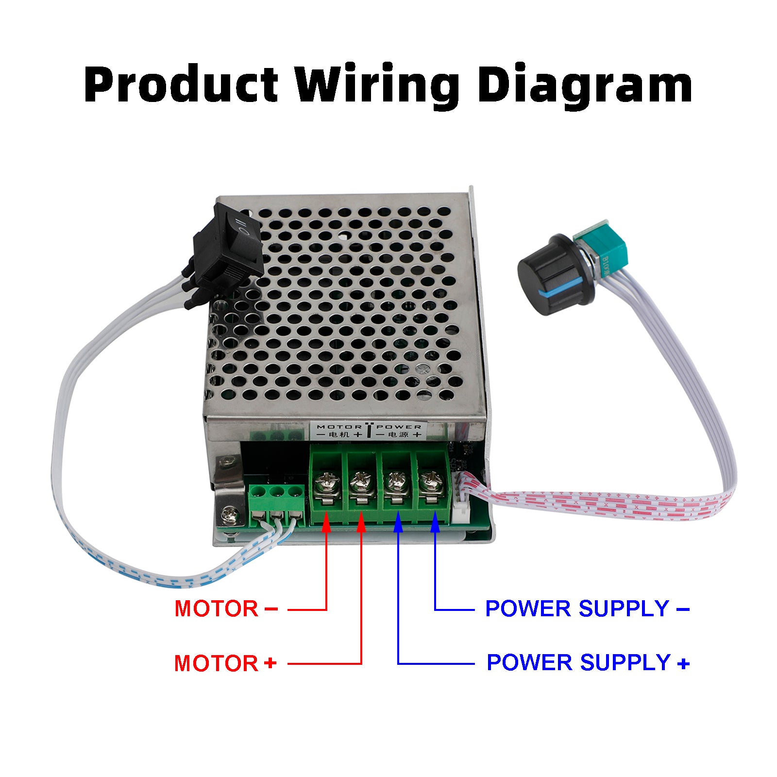 Dc10-50V 40A Contrôleur De Vitesse De Moteur À Courant Continu CW CCW Réversible