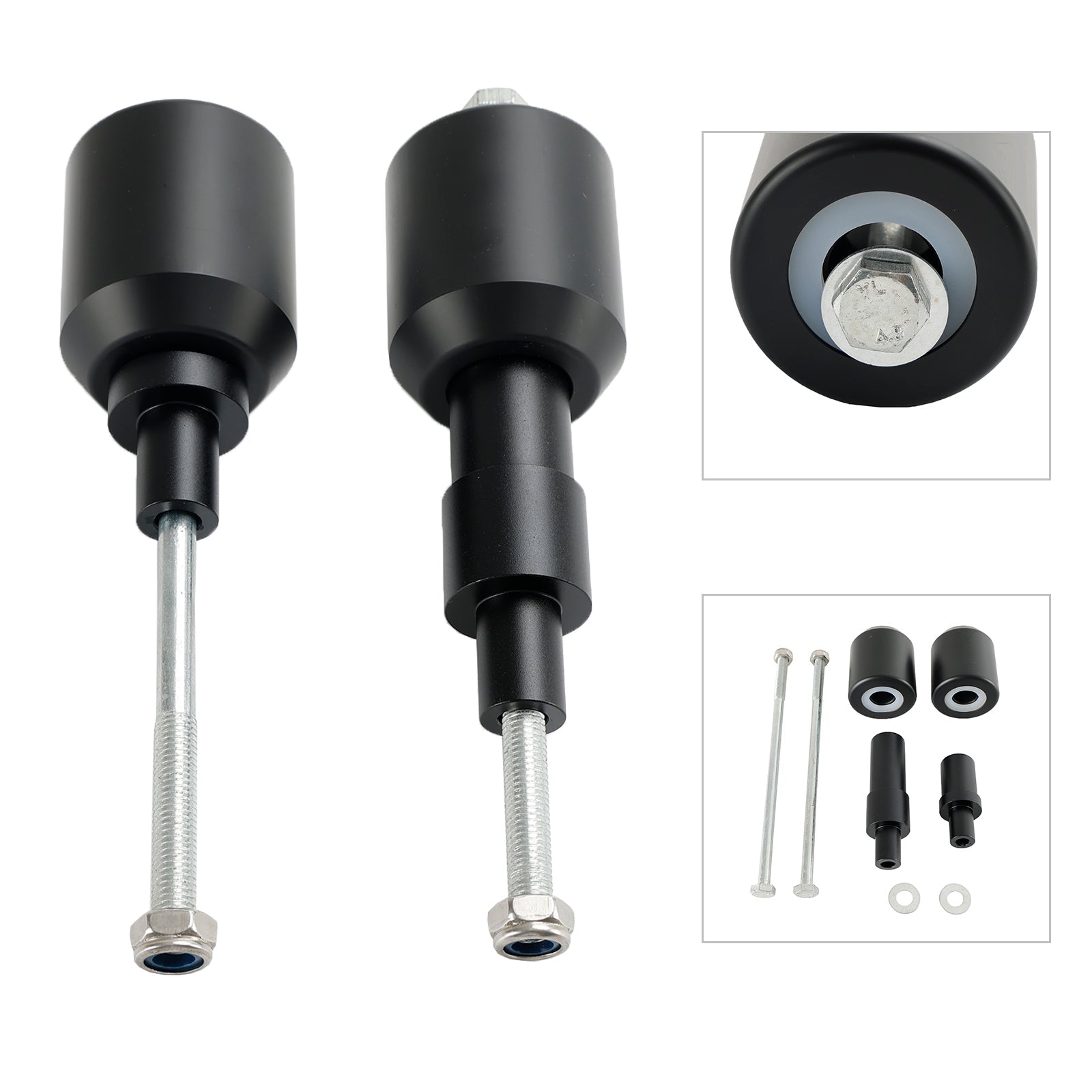 2022-2023 KAWASAKI NINJA Z650RS Crash Bobbin Protector Slider Aluminio Negro