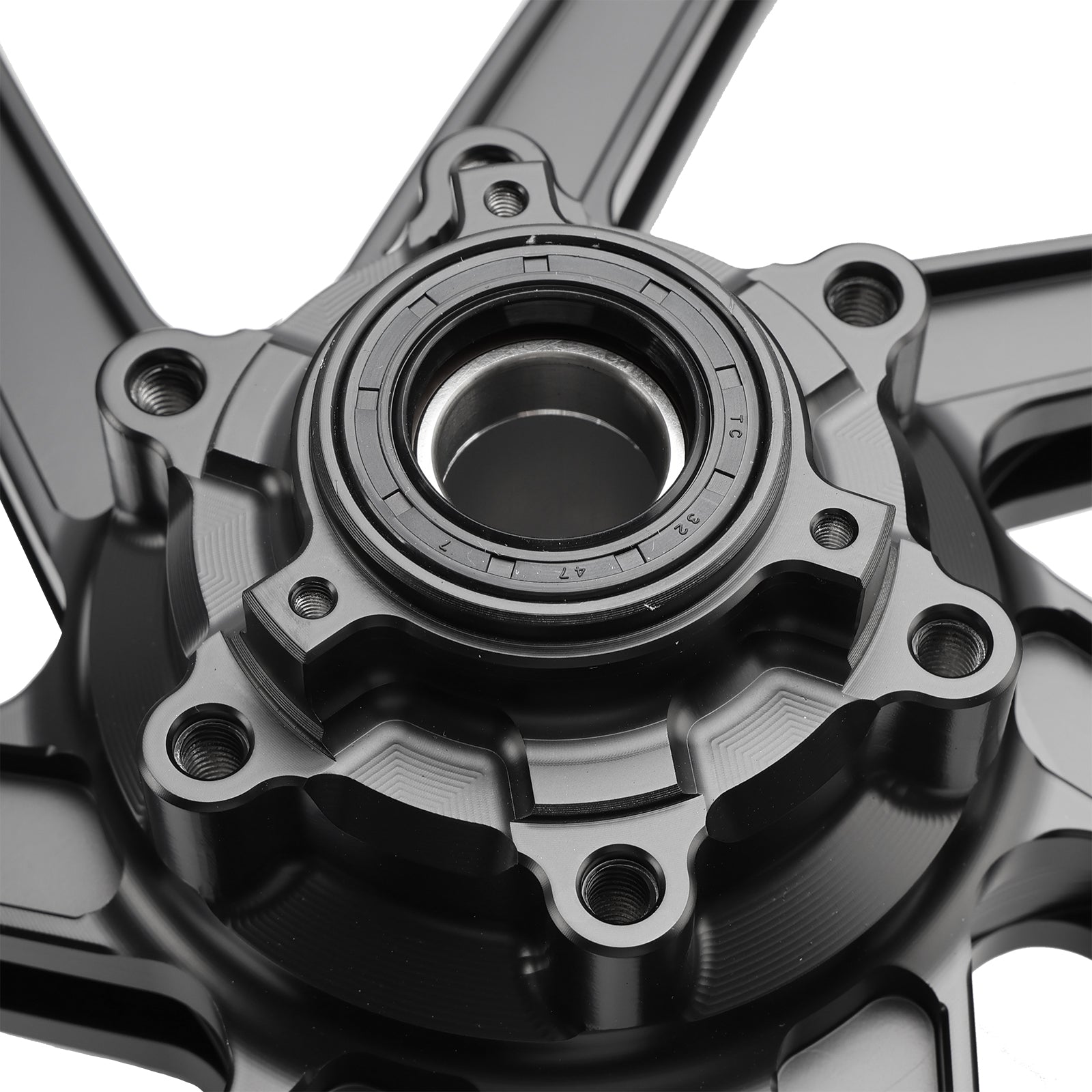 Glanzende zwarte aluminium voorwielrand voor BMW M 1000 RR 2019-2024