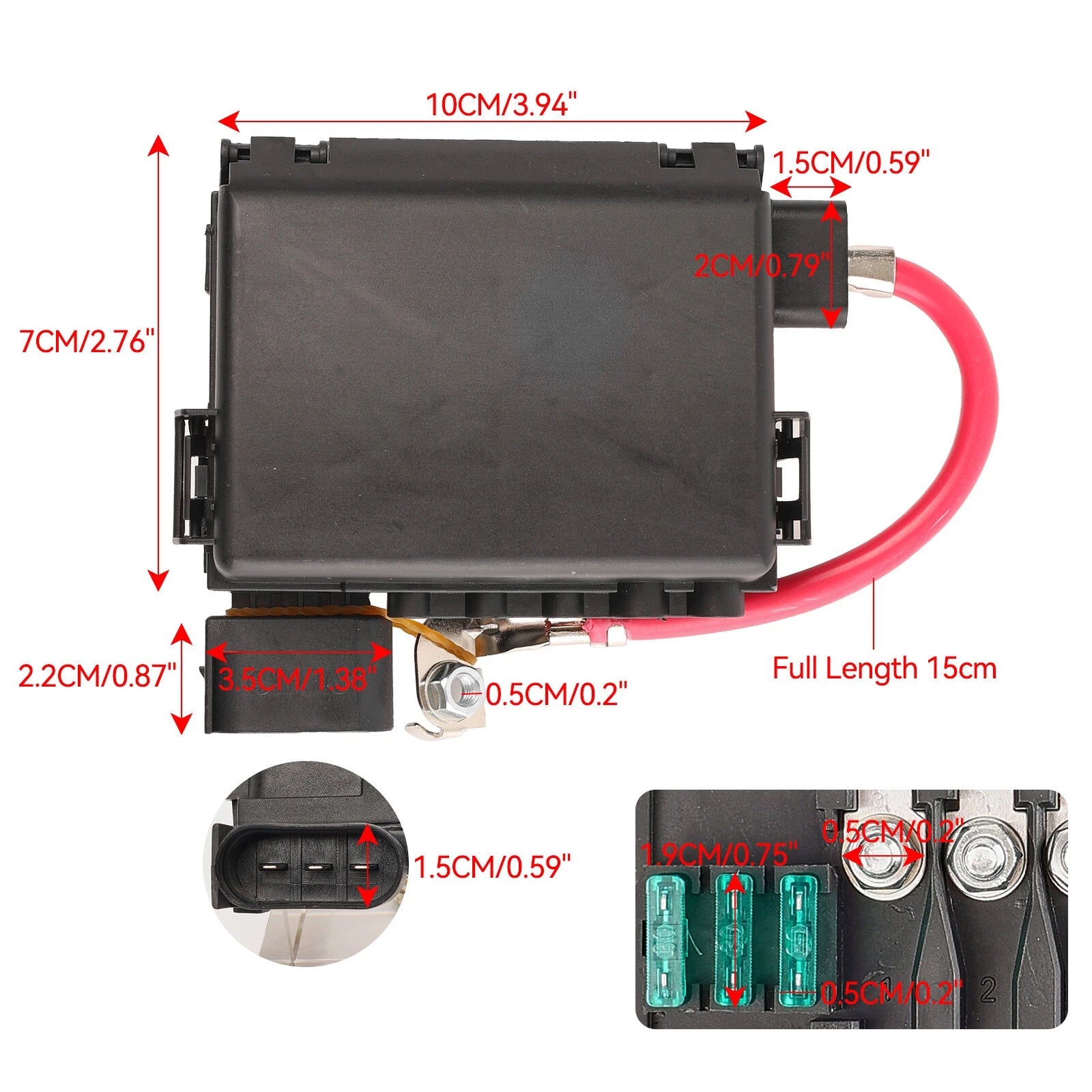 Škatla za varovalke za akumulatorski terminal 1J0937550A za VW Jetta Golf Mk4 Beetle 1999-2004
