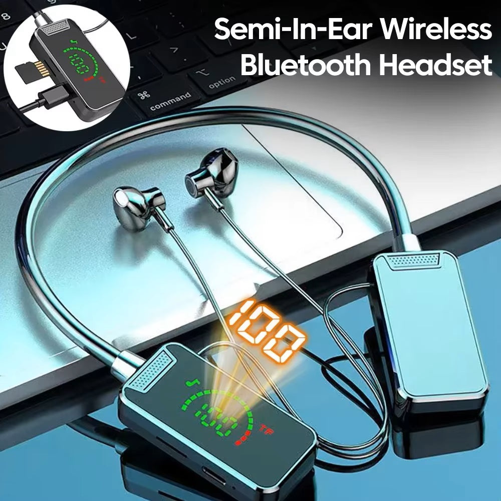Casque Bluetooth 5.3 avec écran numérique intelligent pour jeux, chant en direct et retour haptique