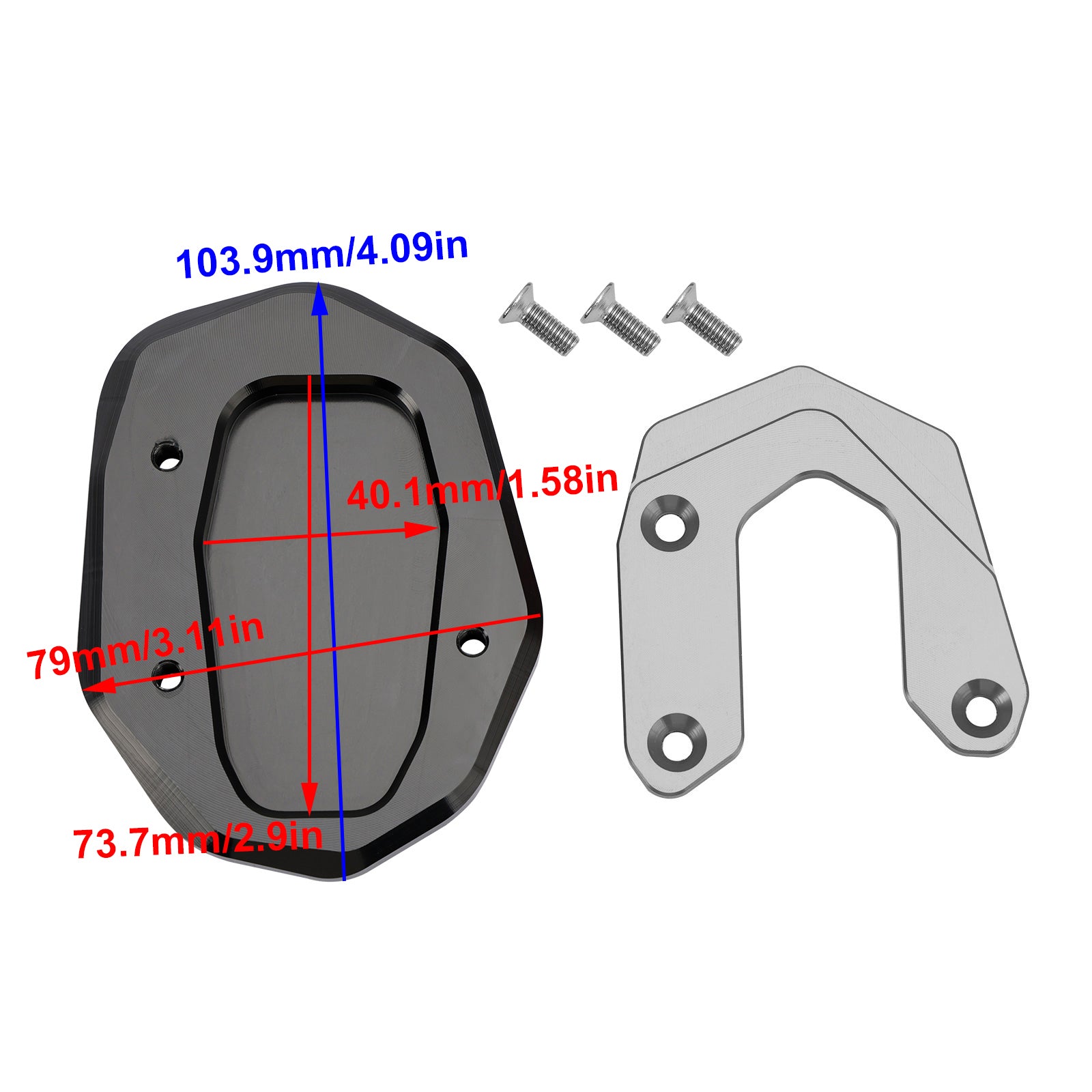 Agrandir Béquille Latérale Extension Plaque pour Ducati Scrambler 800/1100 15-20