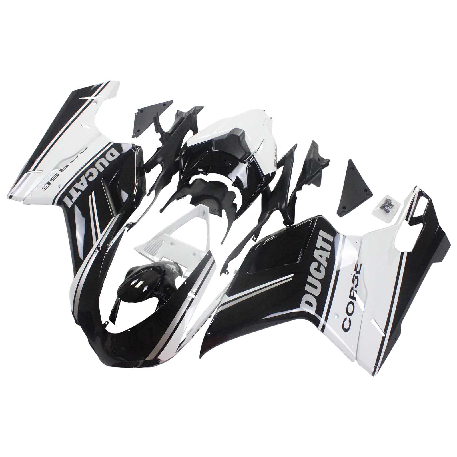 Kit de carenado de plástico ABS para Ducati 1098 1198 848 2007-2011