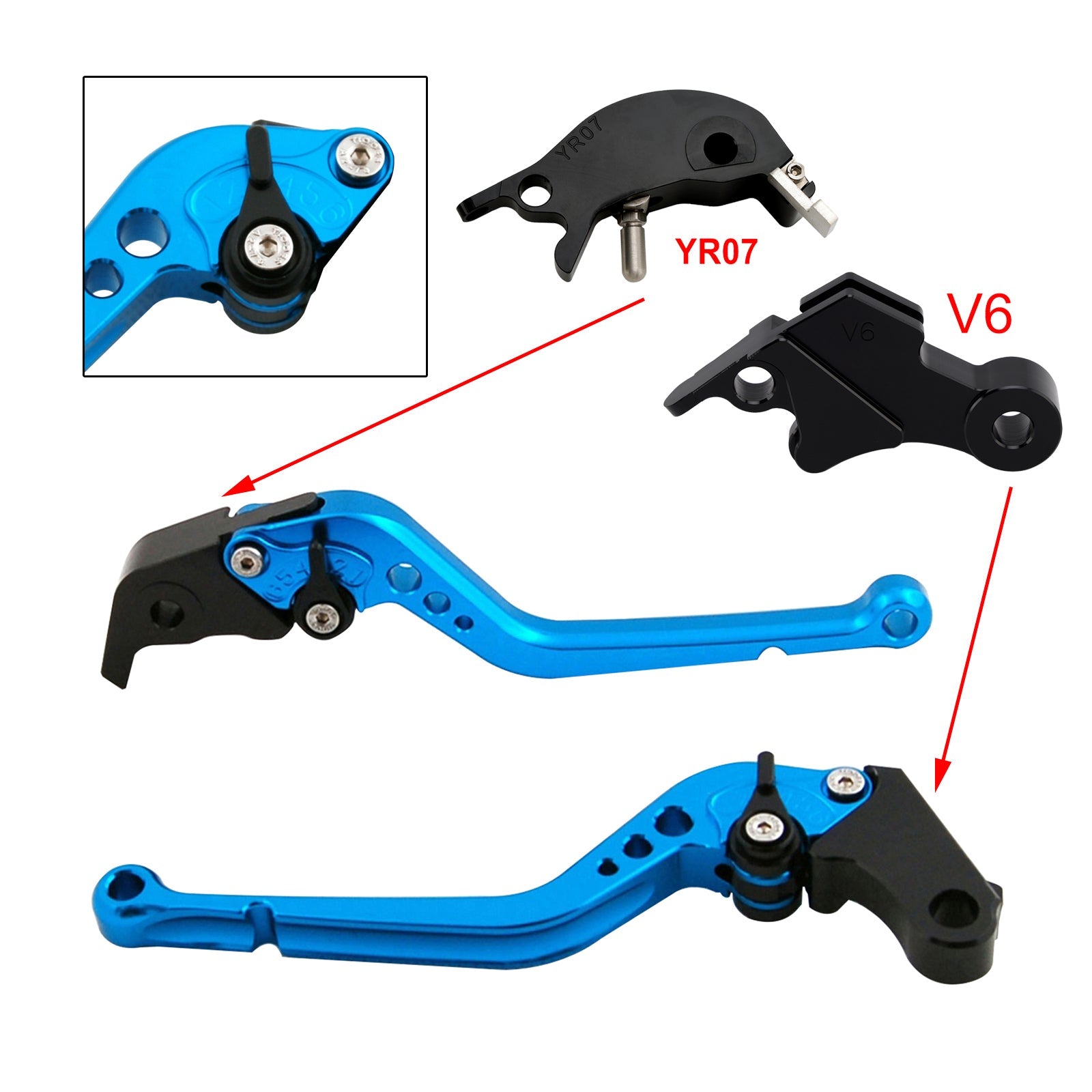 Levier de frein et d'embrayage long compatible avec YAMAHA XSR900 XSR900GP MT-09 MT-09SP 2024-2025