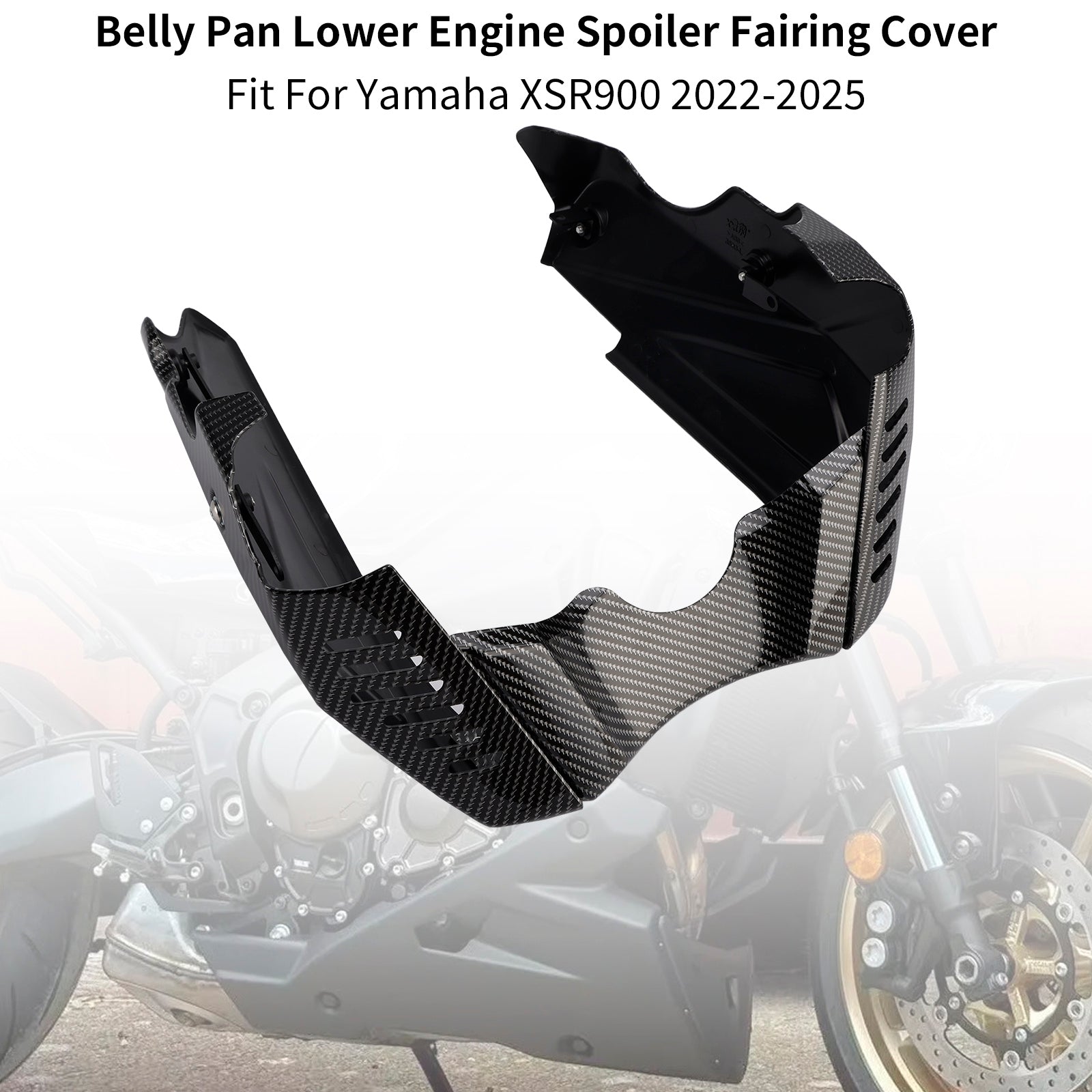 Sabot moteur inférieur et protection de carénage pour Yamaha XSR900 (2022-2025)