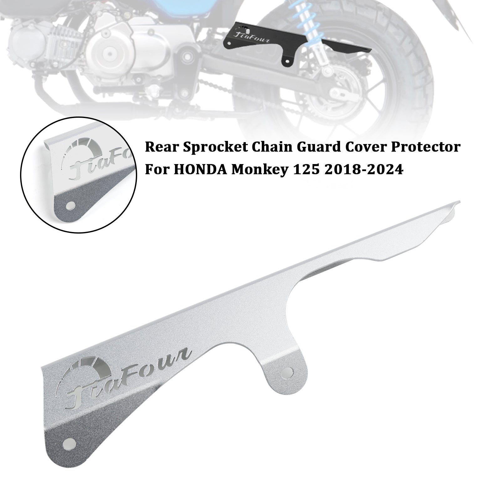 Protezione della copertura della catena della ruota dentata posteriore HONDA Monkey 125 2018-2024