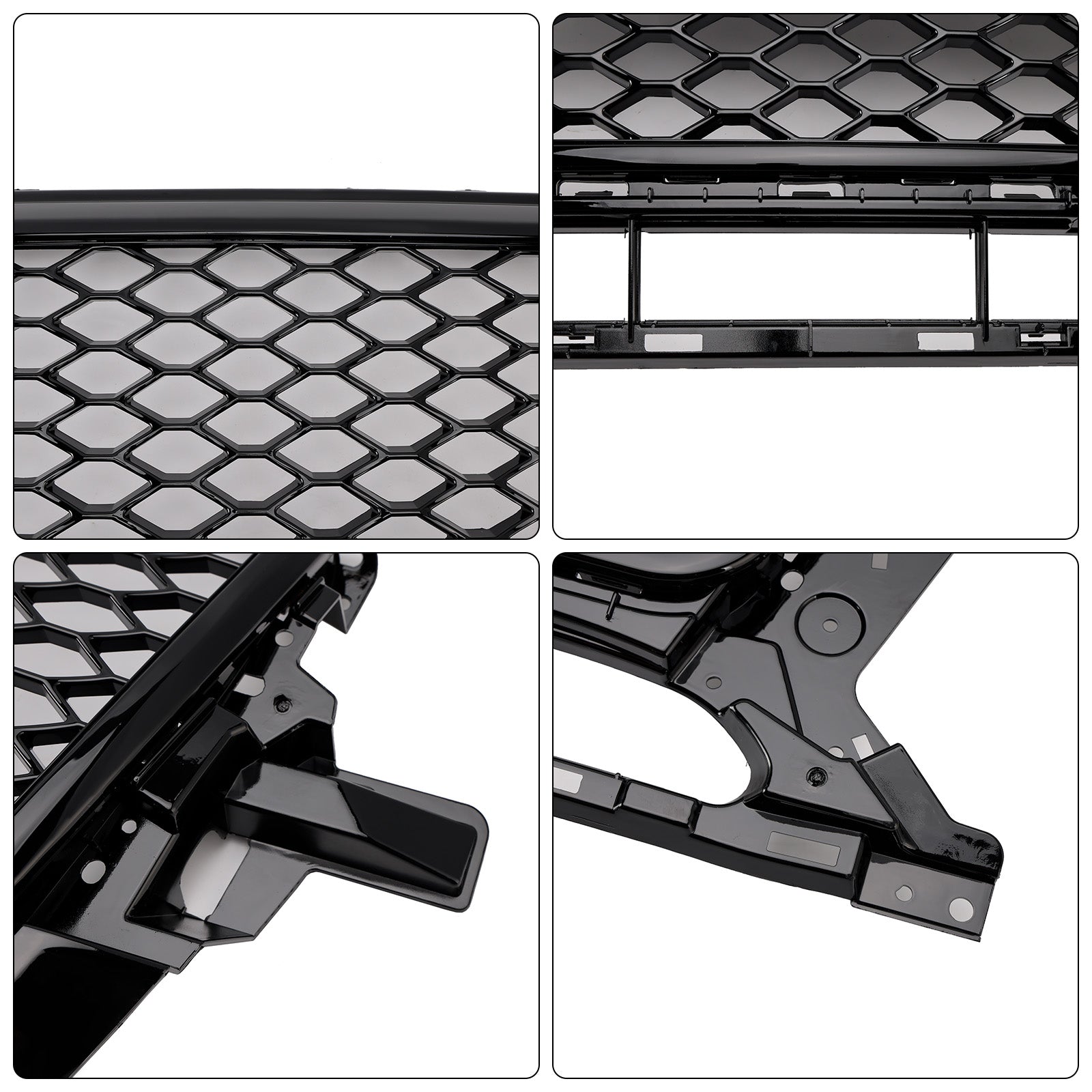 Gloss Black Front Honeycomb Bumper Grill Grille Pour Audi Q5 2013-2017