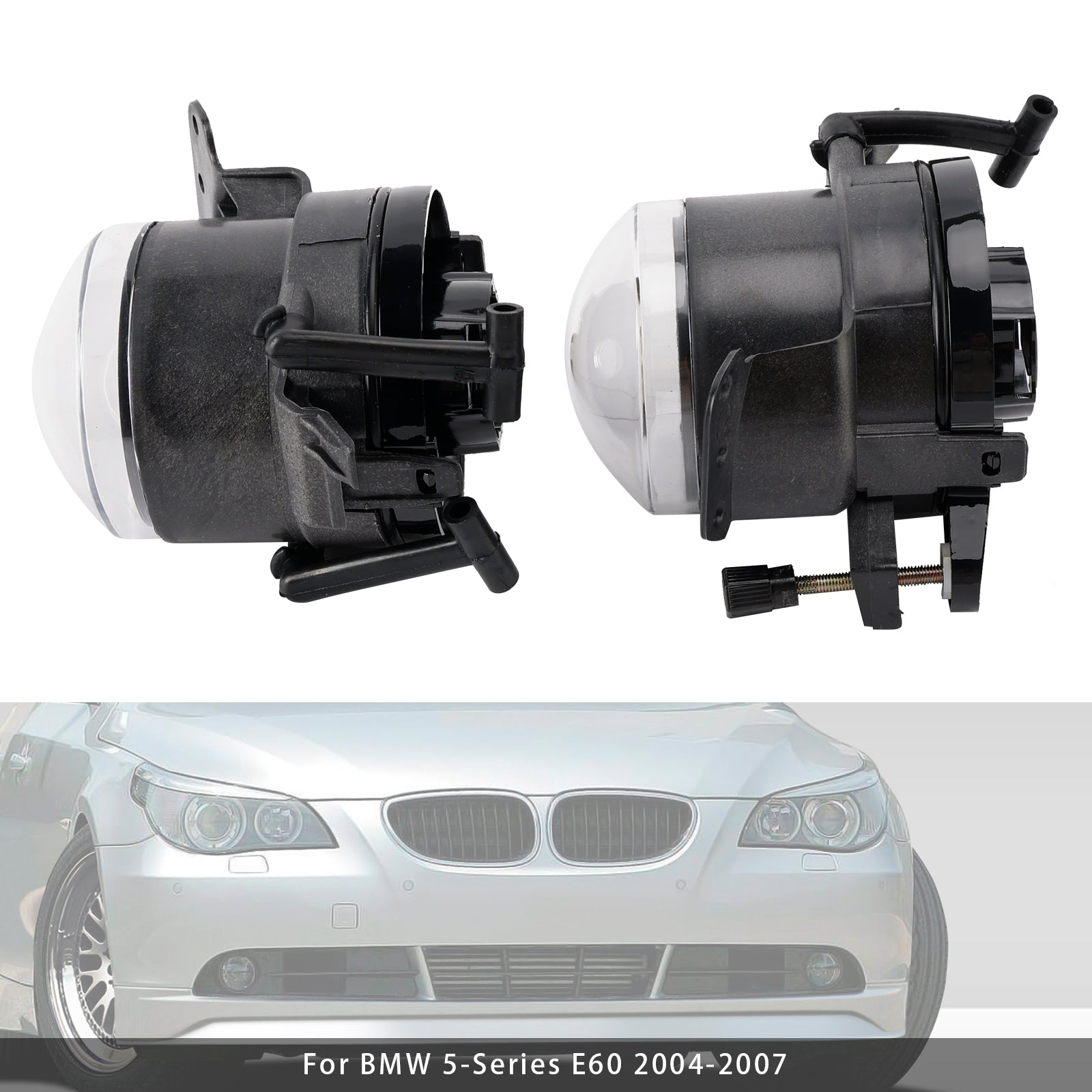 Par de cajas de luces de sangrado abundantes para el parachoques delantero BMW 5 E60 2004-2007