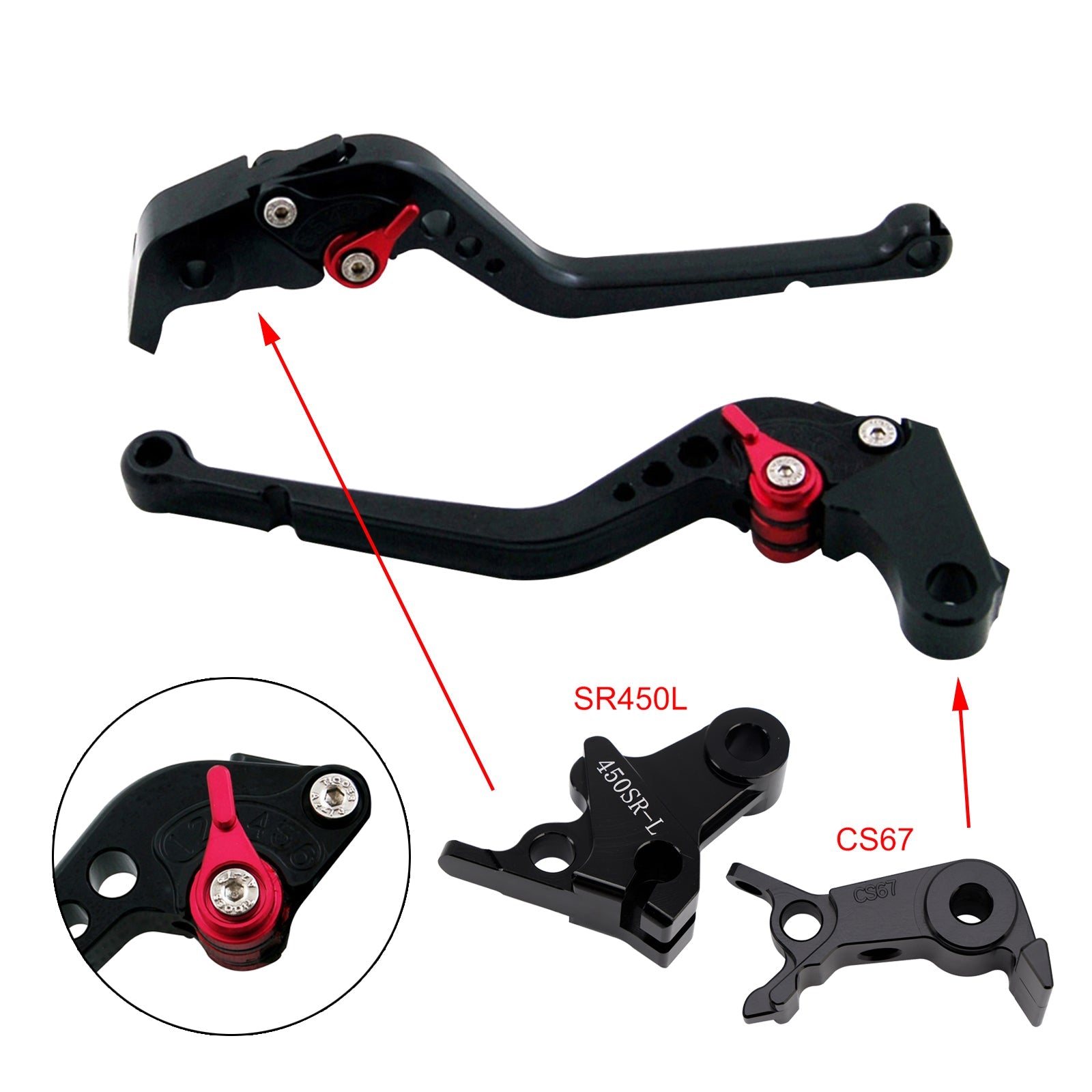 Levier de frein et d'embrayage long compatible avec VOGE DS900X 900DSX 2024-2026