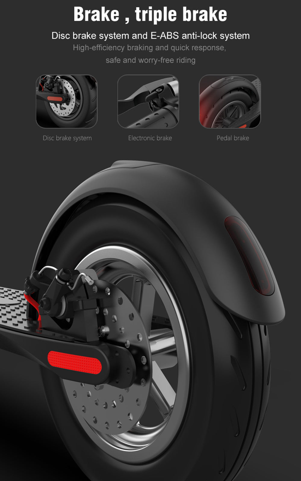 10" gama eléctrica plegable de la vespa 350W los 45KM para los desplazamientos adultos de la ciudad