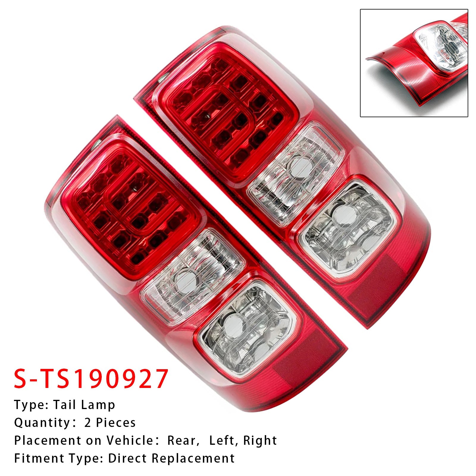 Luz trasera a la izquierda y a la derecha para Chevrolet Colorado Holden Ltz 2.8 2012-2019