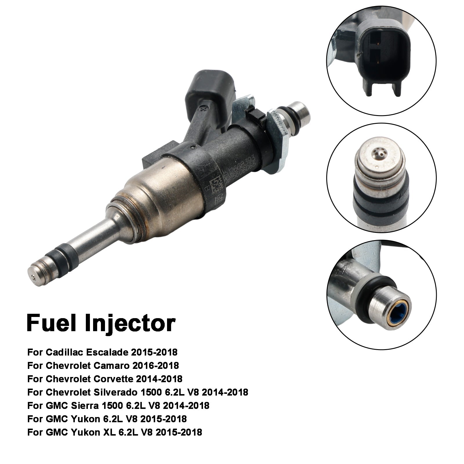 1 injecteur de carburant 12668393 pour Cadillac Escalade 2015-2018 pour Camaro 16-18