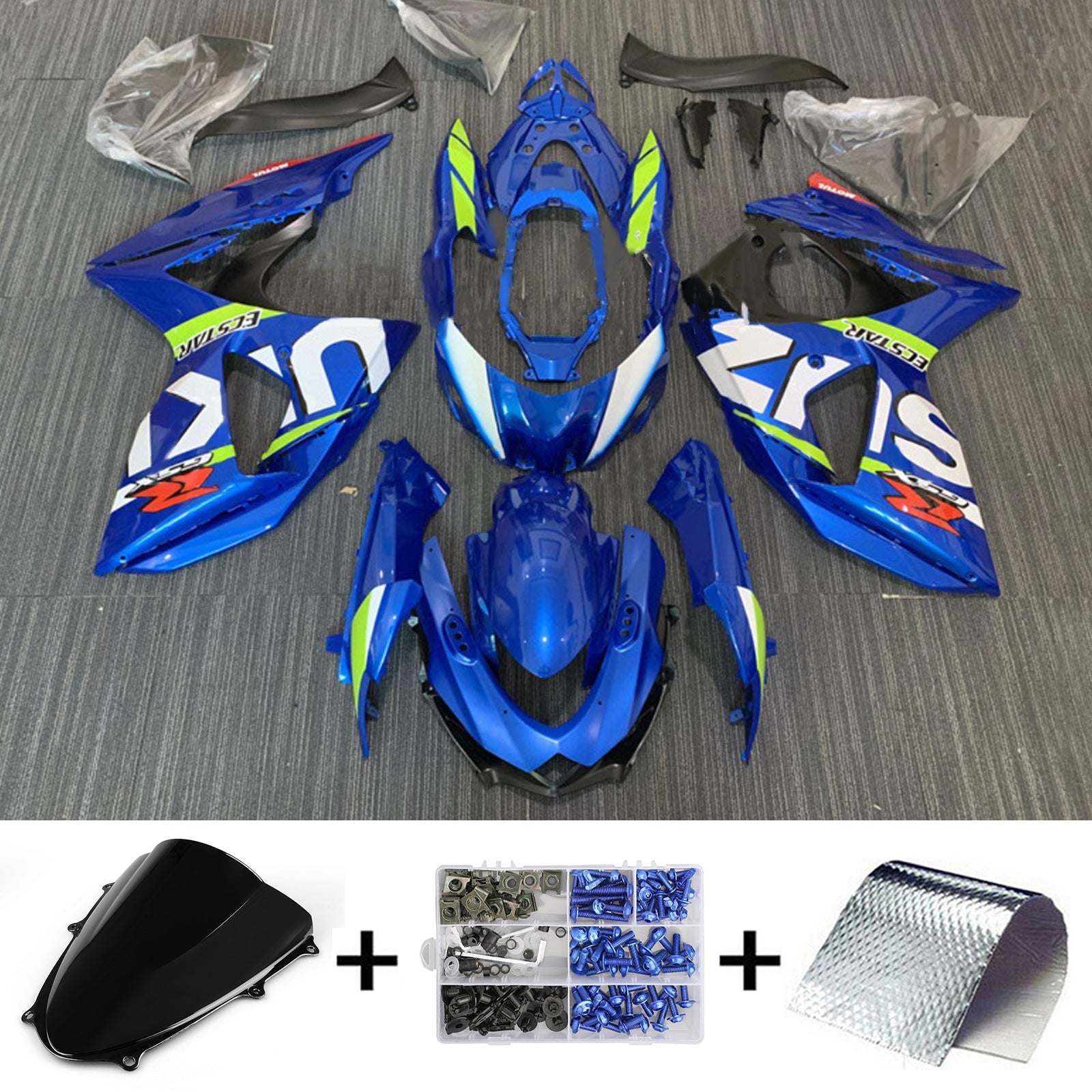 AMotopart Suzuki GSXR1000 2009-2016 K9 Kit de carenado de carrocería de plástico ABS