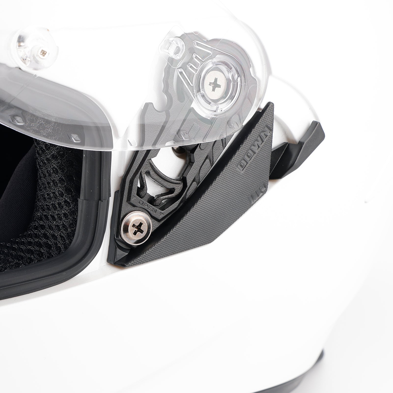 Piste koko moottoripyöräkypärä aikuisille, valkoinen