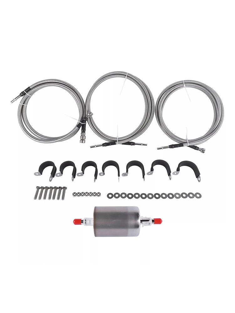 Kit tubo carburante intrecciato in acciaio inossidabile per GMC Sierra 3500 2001-2003 819-840 Correzione rapida