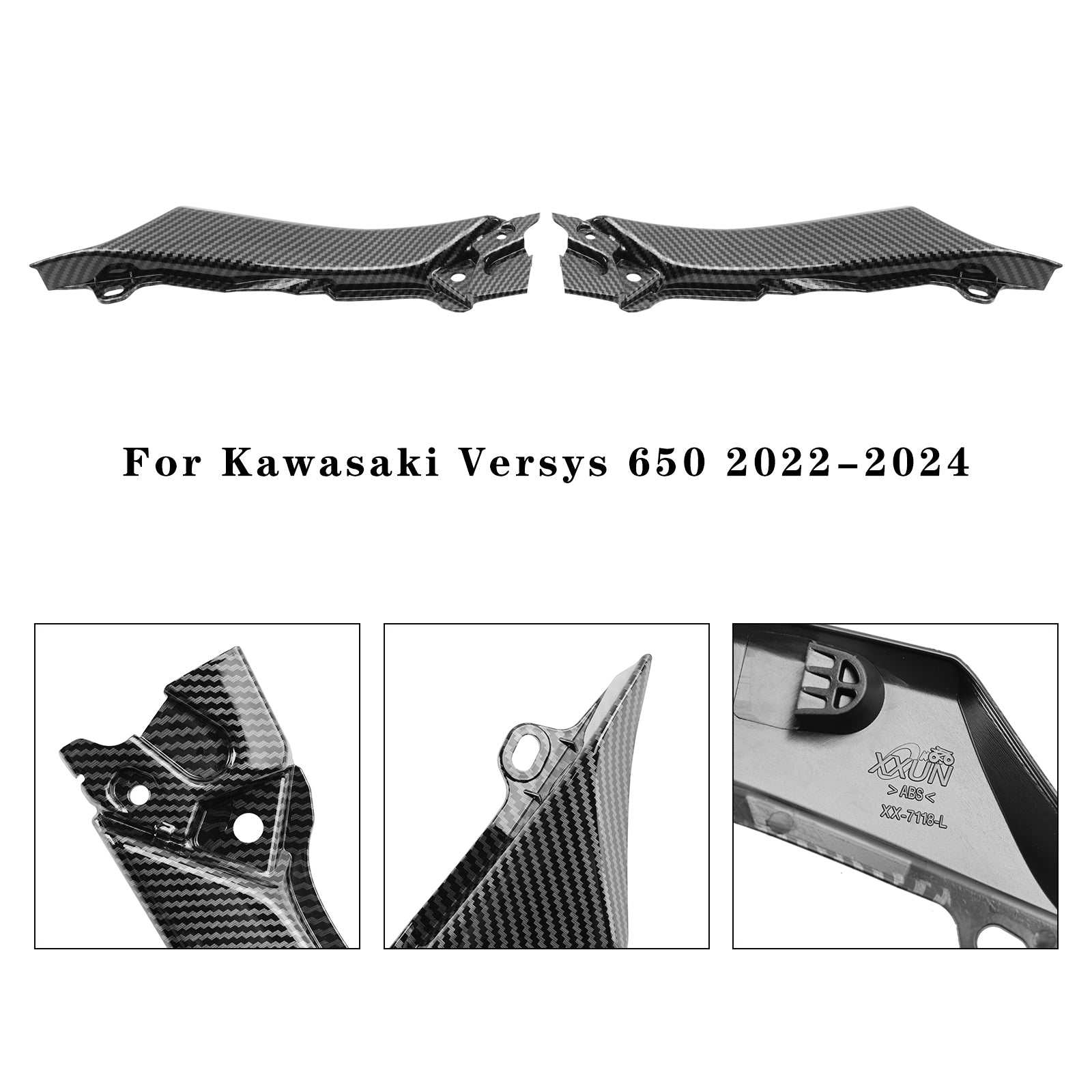 Panneau de carénage de siège latéral pour Kawasaki Versys 650 KLE650 2022-2024