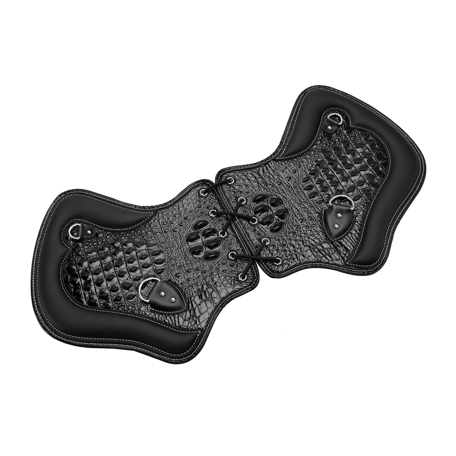 Paar CNC Thermal Saddle-bescherming voor motorfietsen Touring, Softail, Dyna of Sportster (1985-2017) : zwart en bruin