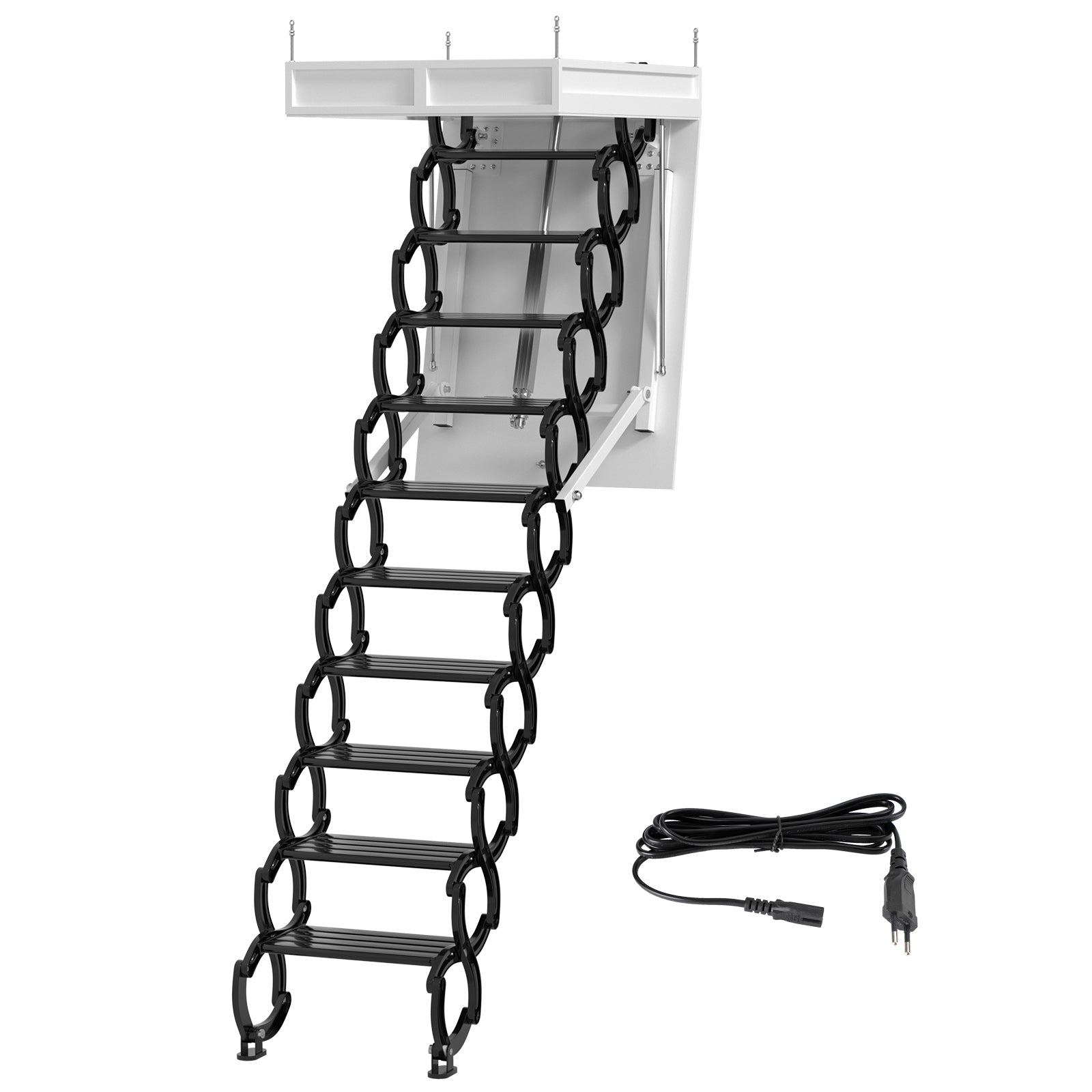 Electirc Attic Ladder Aluminum Folding 70*100 cm 9.5Ft For Loft European Plug