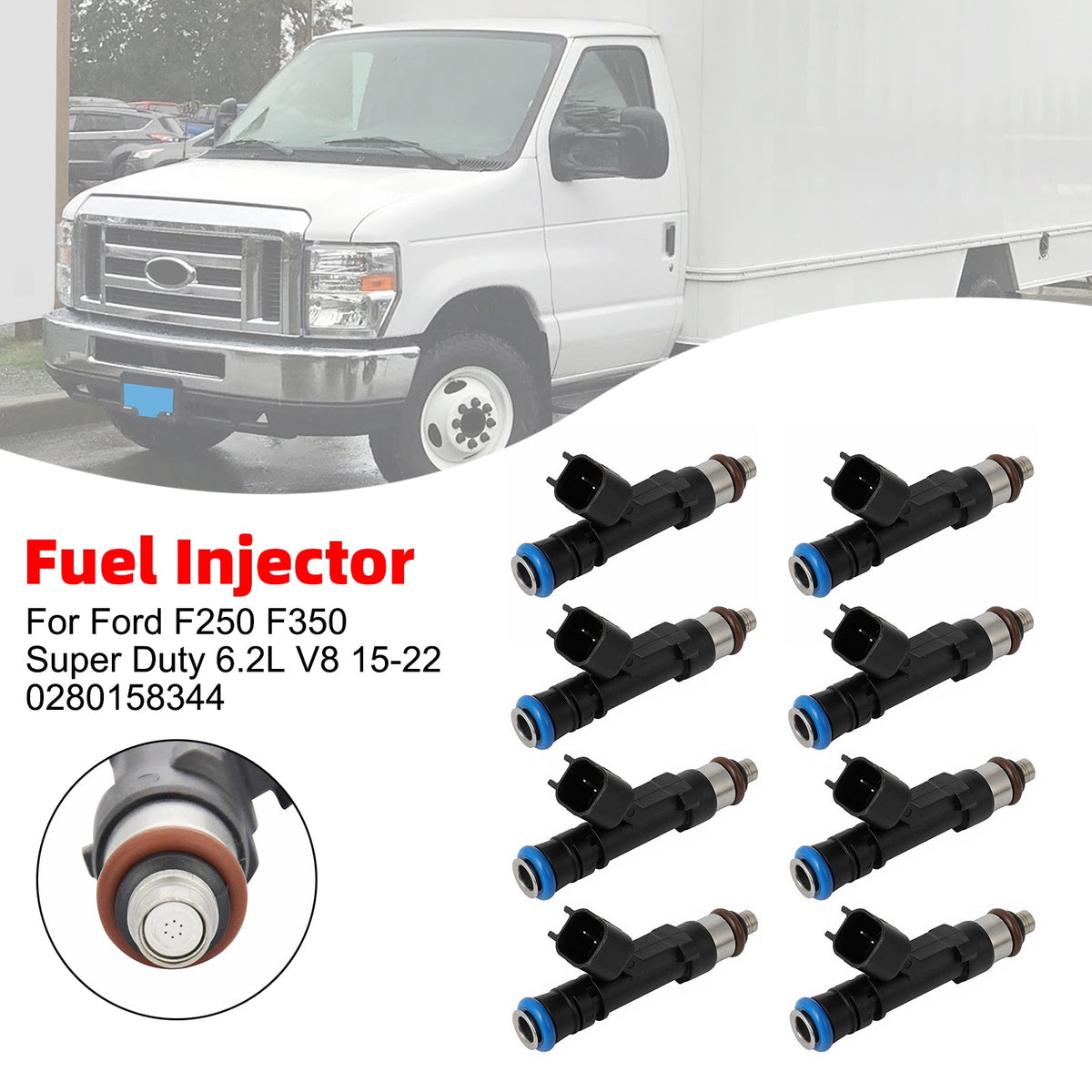 8 injecteurs de carburant pour Ford F250 F350 Super Duty 6.2L V8 15-22 0280158344