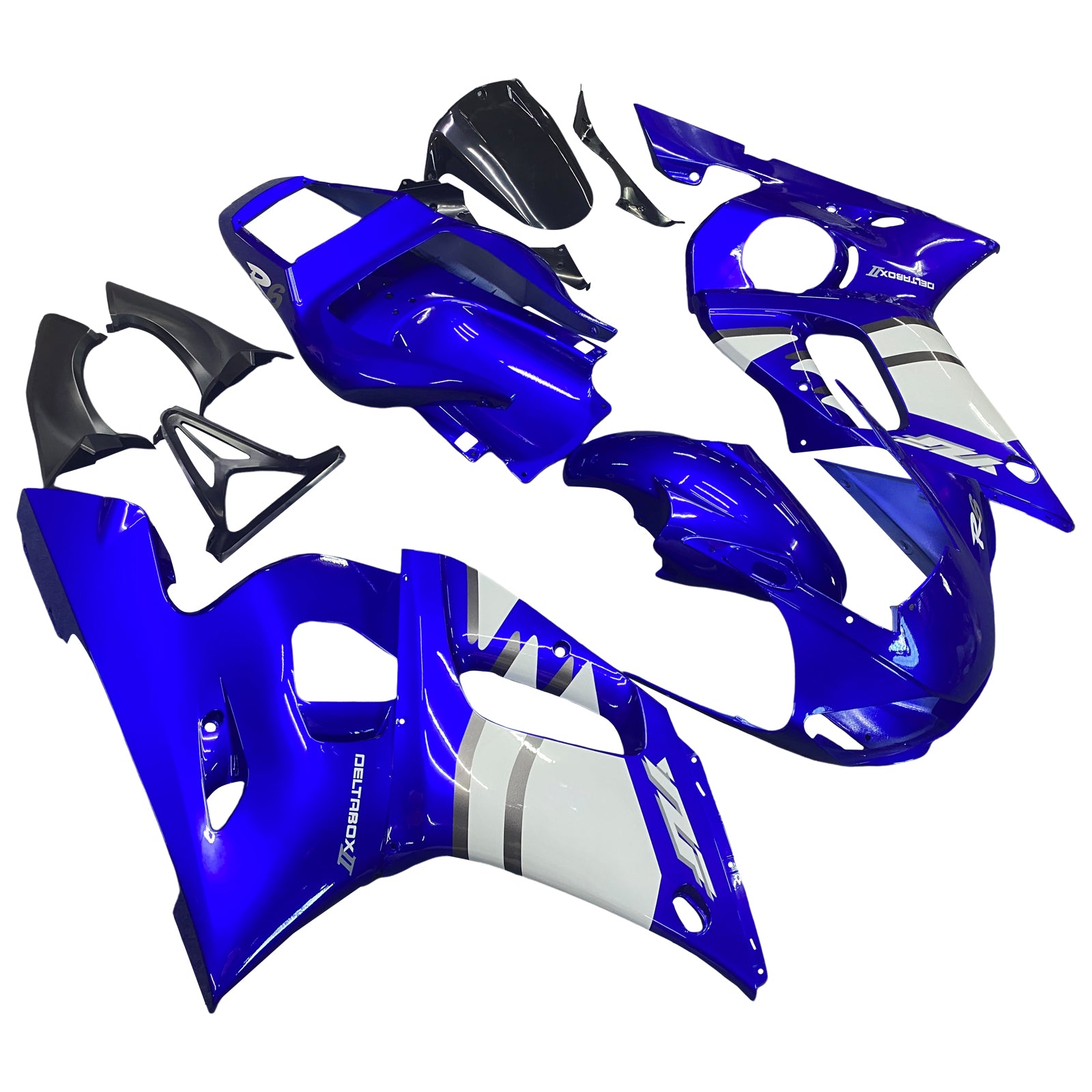 ABS Injection Plastic ABS Fairing Fit for Yamaha YZF R6 1998-2002 Blue White