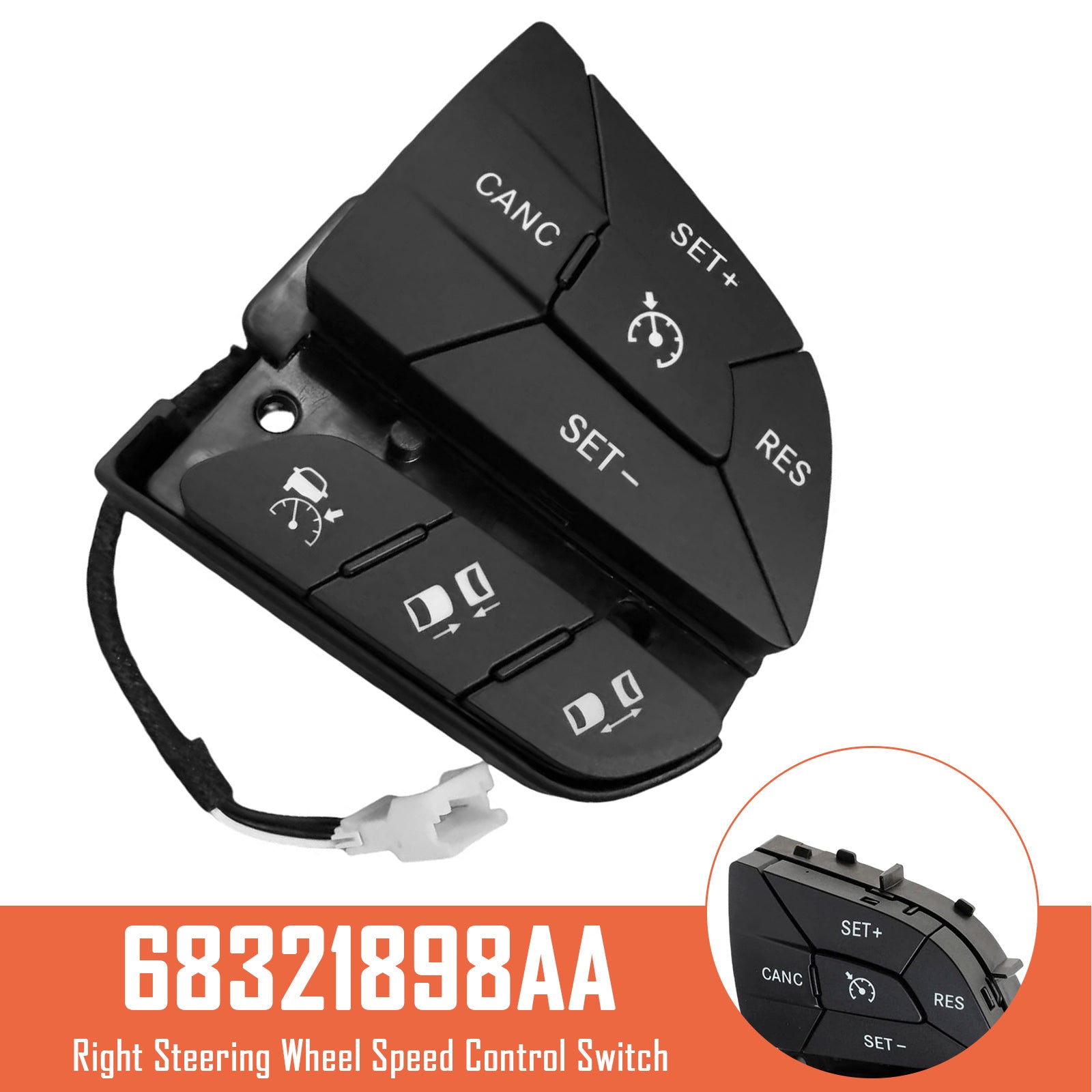 Interruptor de Control de crucero del volante derecho para cargador Challenger 68321898AA