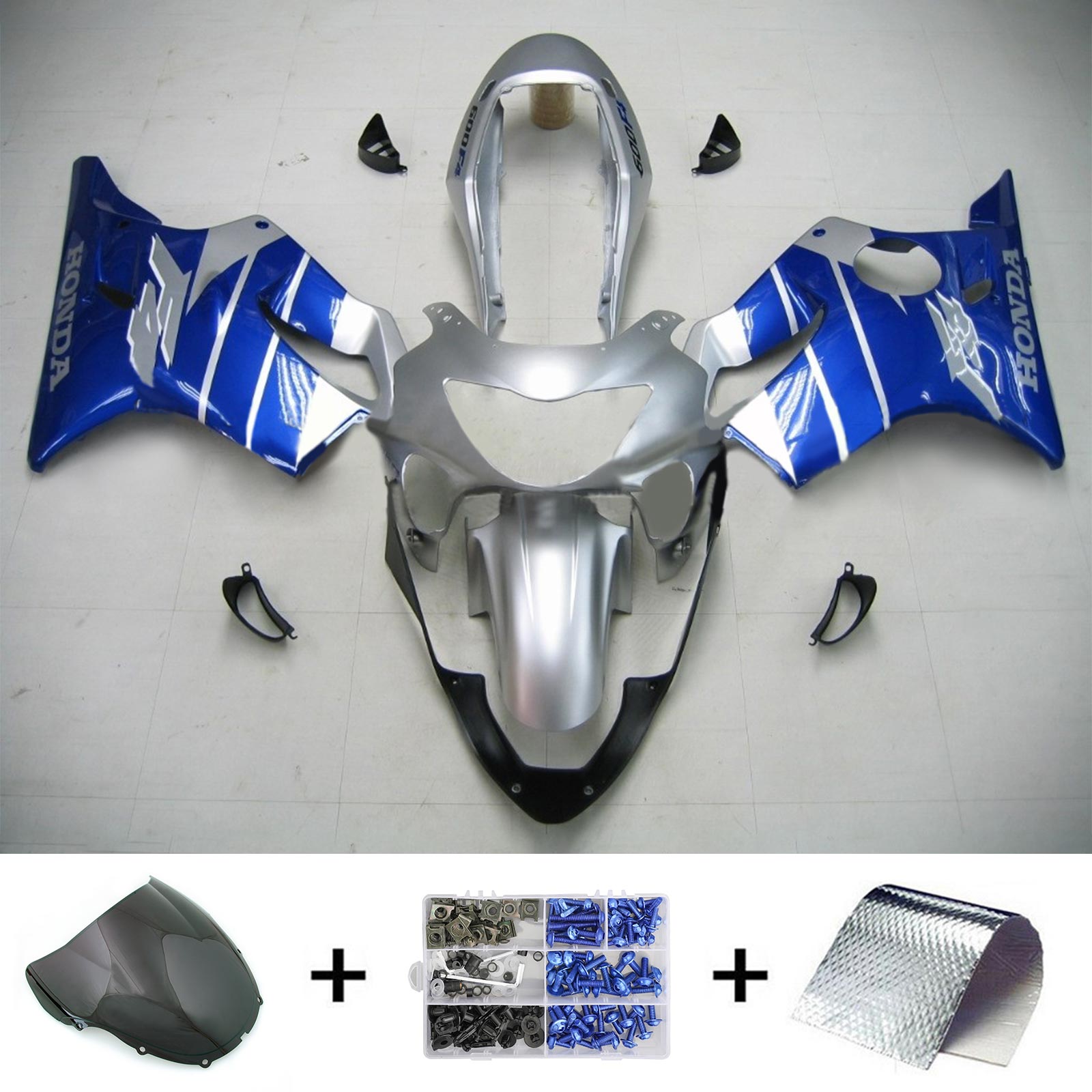 1999-2000 Honda CBR600F4 Kit de carenado de inyección de carrocería de plástico Abs