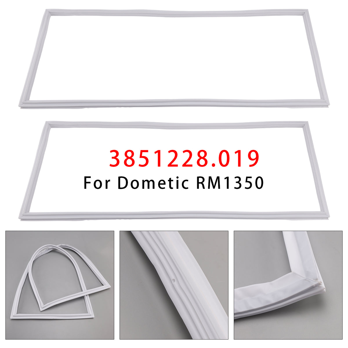 Lot de 2 joints de porte de réfrigérateur pour camping-car 3851228019, porte inférieure pour Dometic RM1350