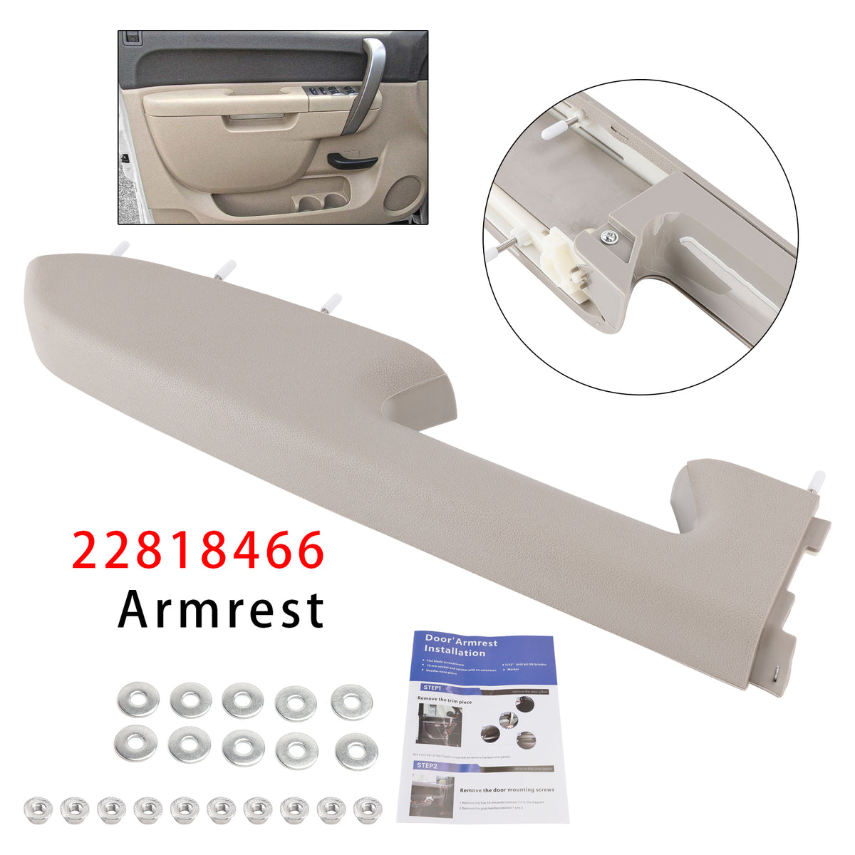 Kit de réparation d'accoudoir avant gauche pour Chevy Silverado 1500 2500HD 3500HD 2010-2014