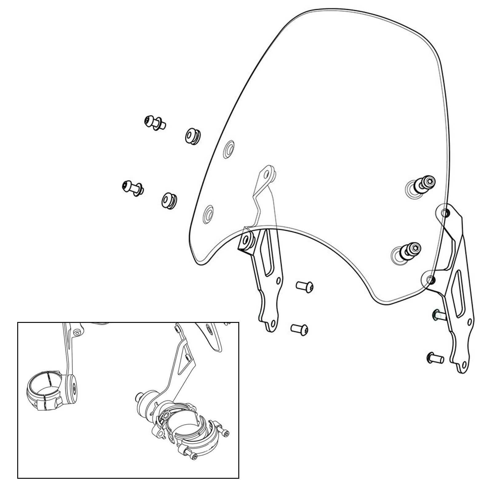 Säästä tuulen tuulilasi Harley Dyna Softail -malleille