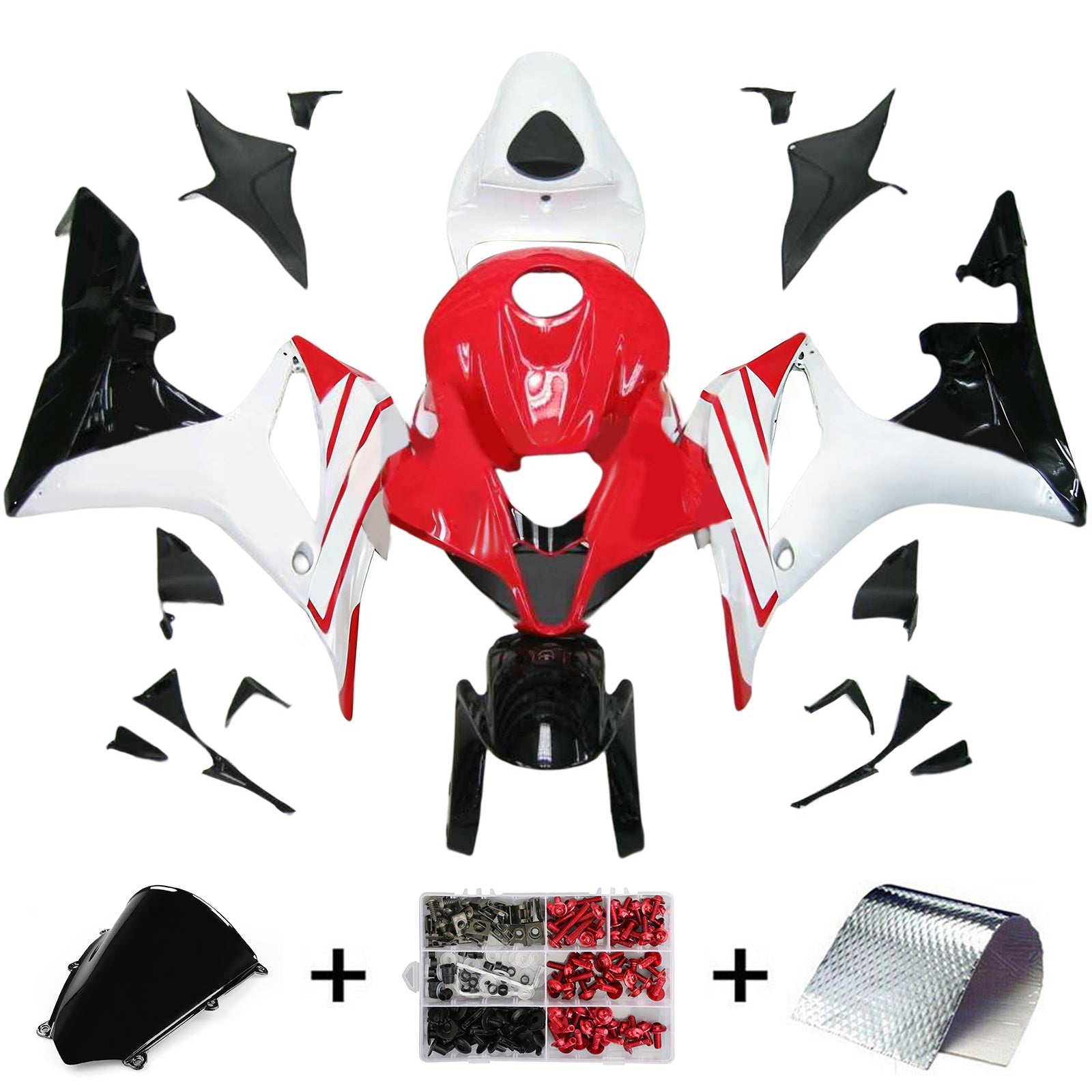 Kit de carénage par injection, carrosserie en plastique ABS pour Honda CBR600RR 2007-2008 F5