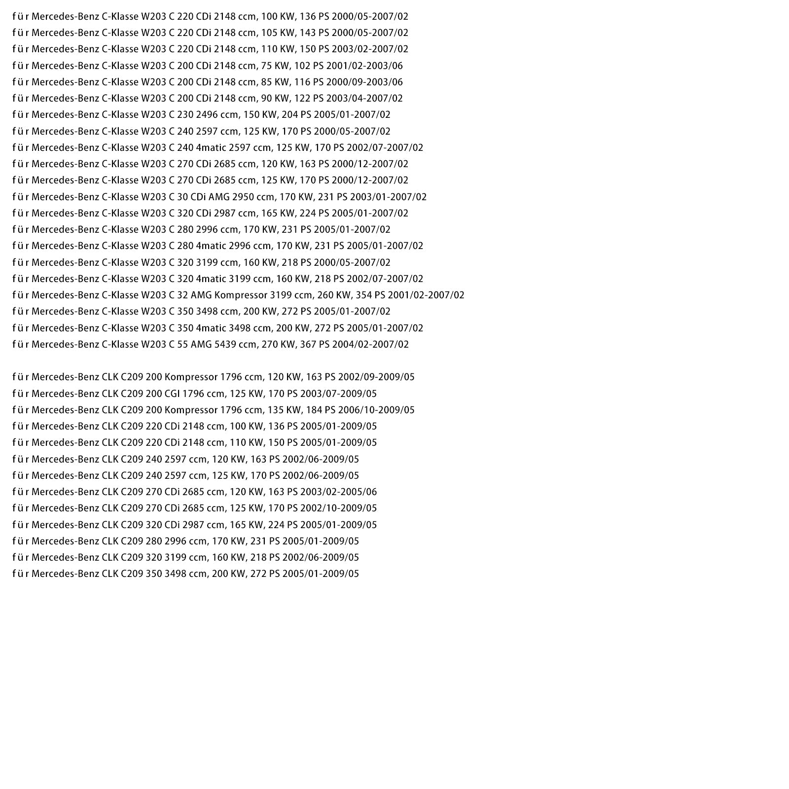 Verrou de hayon A1717500085 pour Mercedes Classe C CLK C209 W203