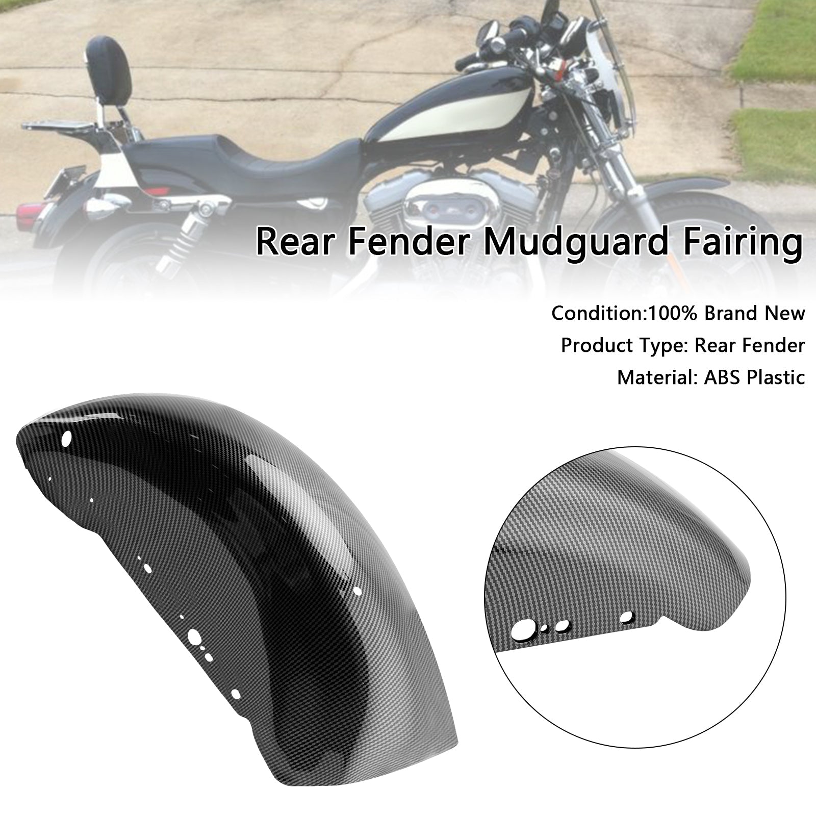 Carénage de garde-boue arrière Sportster 883 1200 2004-UP