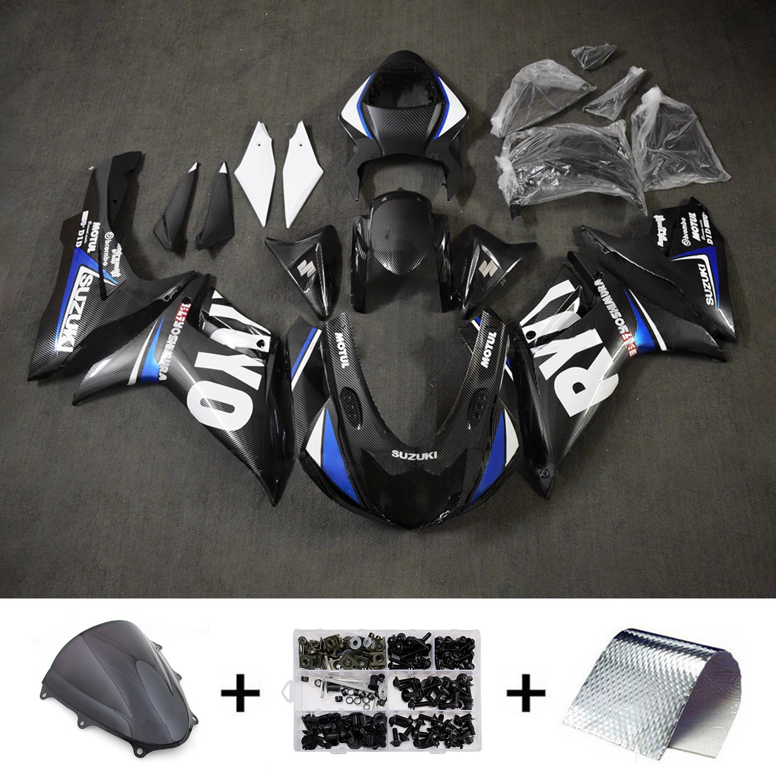 Kit de carénage injecté en plastique ABS pour Suzuki GSXR 600/750 2011-2026 K11