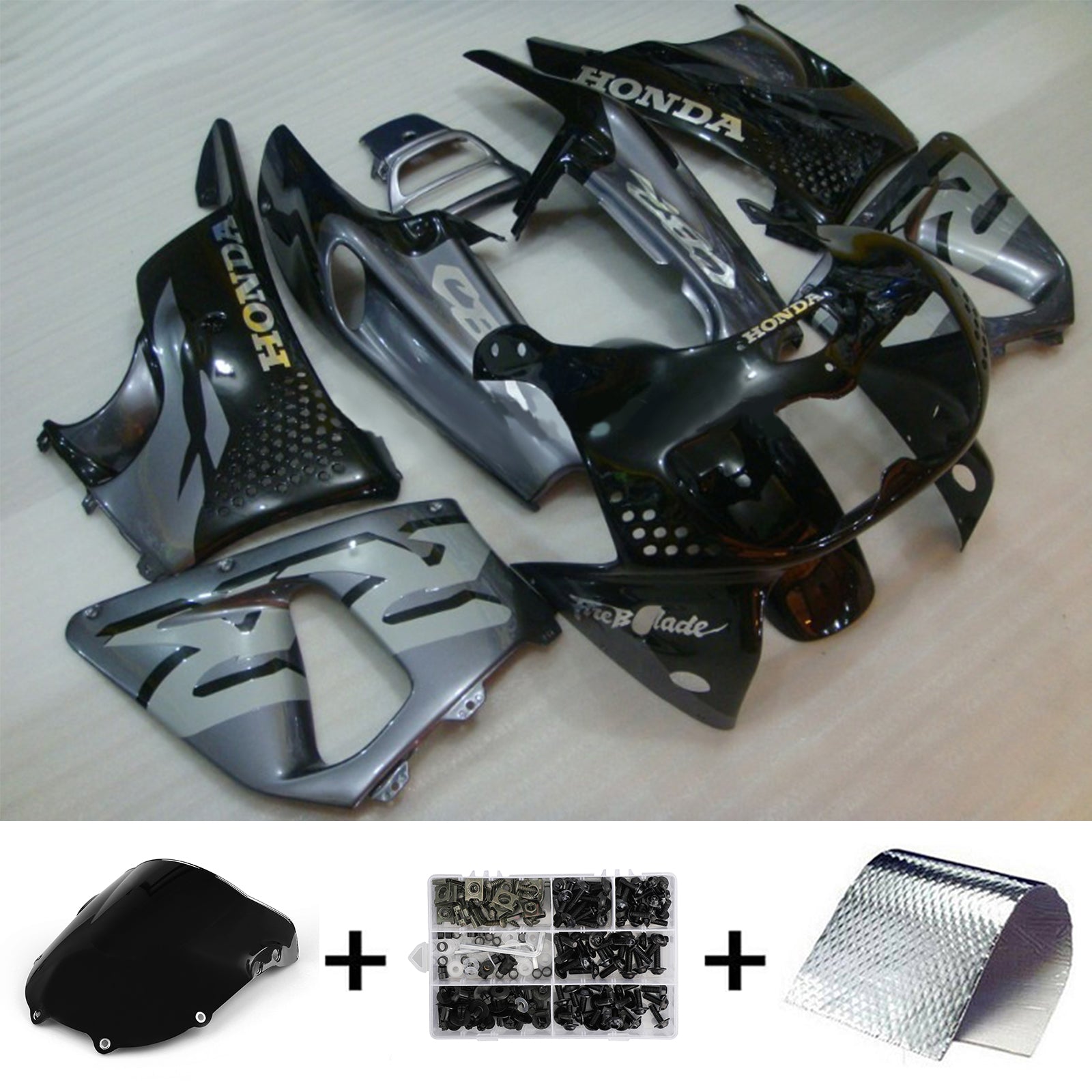 1996-1997 Honda CBR900RR 893 Kit de carénage d'injection Bodywork Abs en plastique