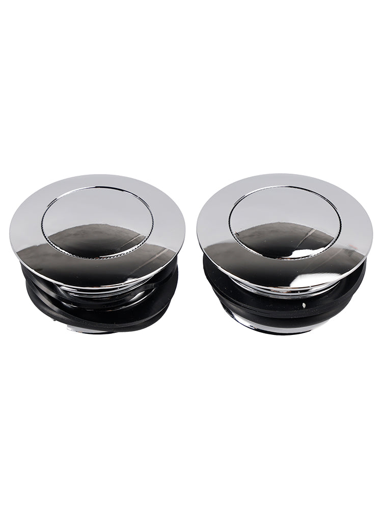 Ensemble de bouchons de réservoir d'essence à visser en aluminium chromé usiné pour Touring Softail Dyna