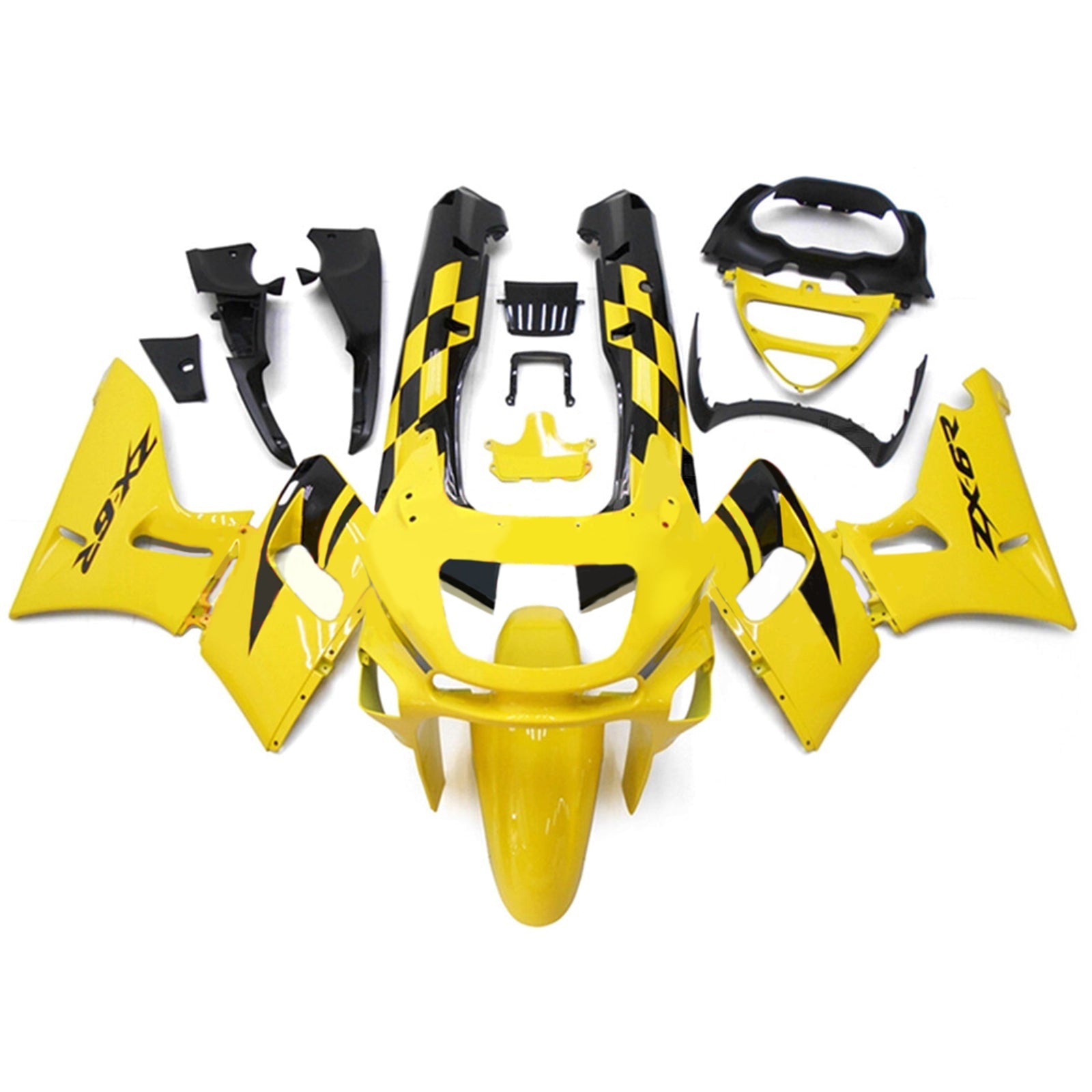 Kit carena iniettata in plastica ABS compatibile con Kawasaki ZZR400 1993-2007 e ZZR600 1998-2003